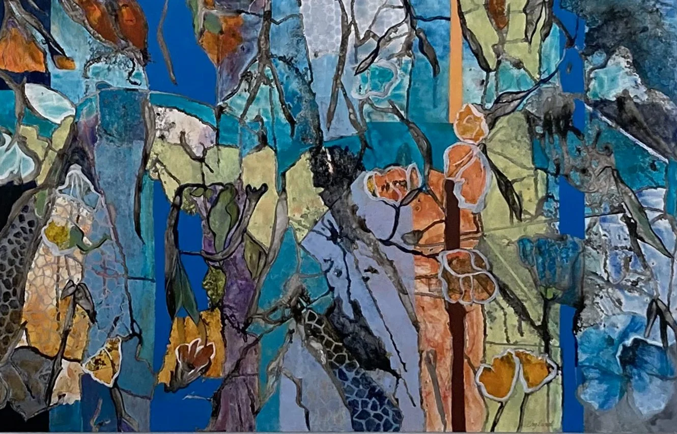 Wendy’s Garden, $2900 Ink, Watercolor, Oil on Yupo 26” x 40”