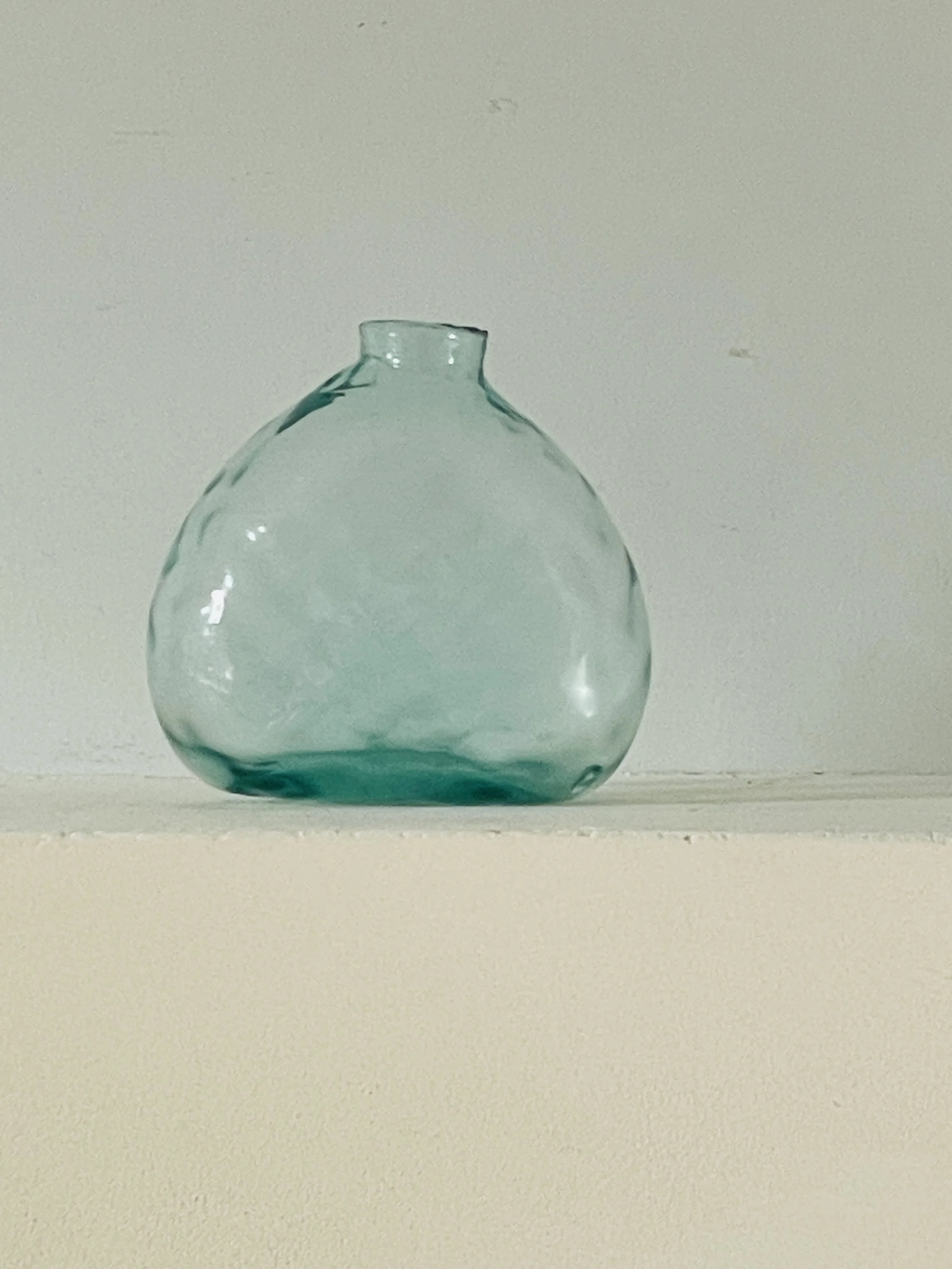 MATERI(A)NTIQUES SMALL FACETED GREEN GLASS BUD VASE(5).jpg