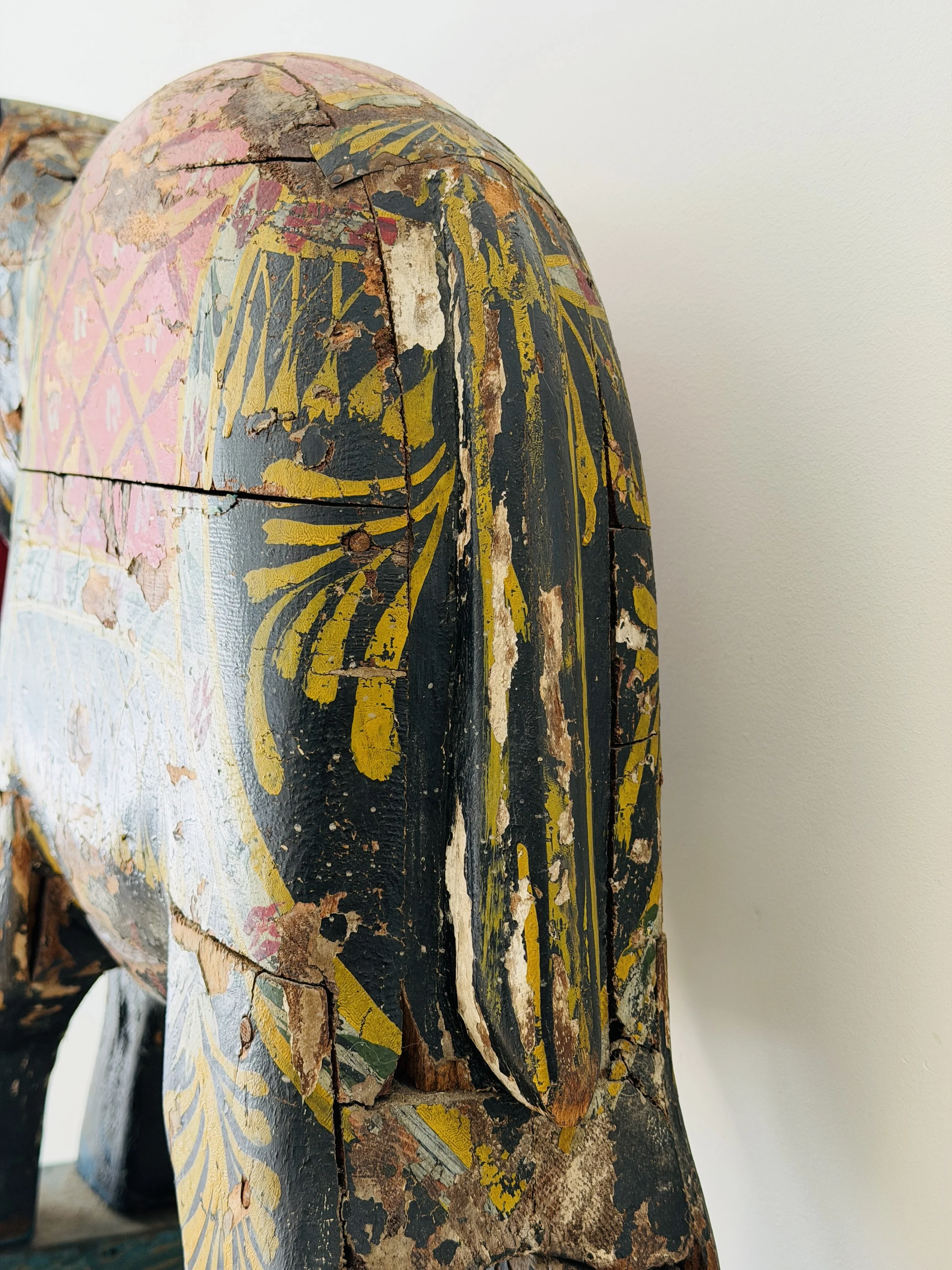 MATERI(A)NTIQUES LARGE PAINTED WOOD ELEPHANT.4.jpg