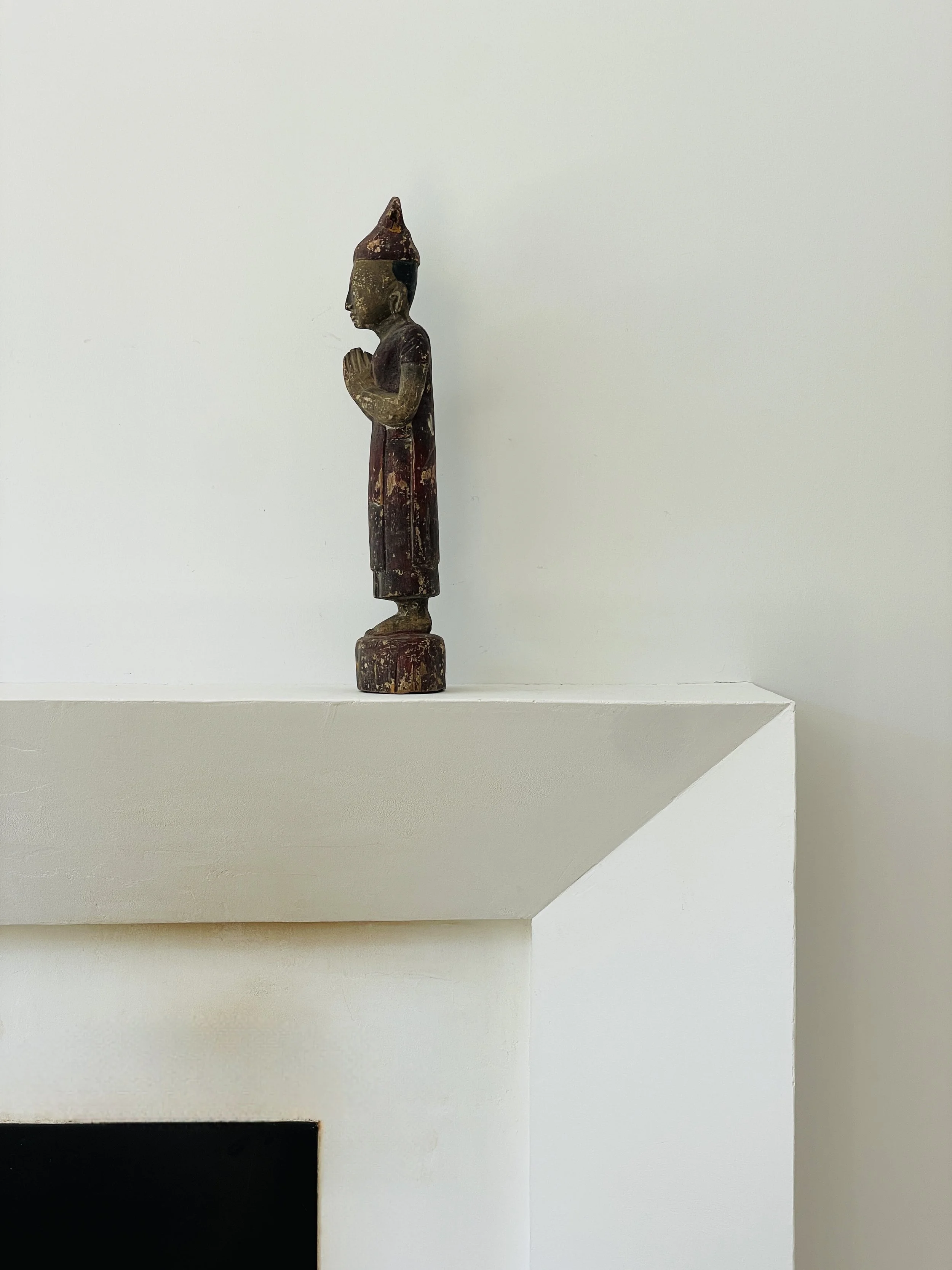 MATERI(A)NTIQUES TALL WOODEN BURMESE FIGURE STATUE WITH RED DETAILING(2).jpg