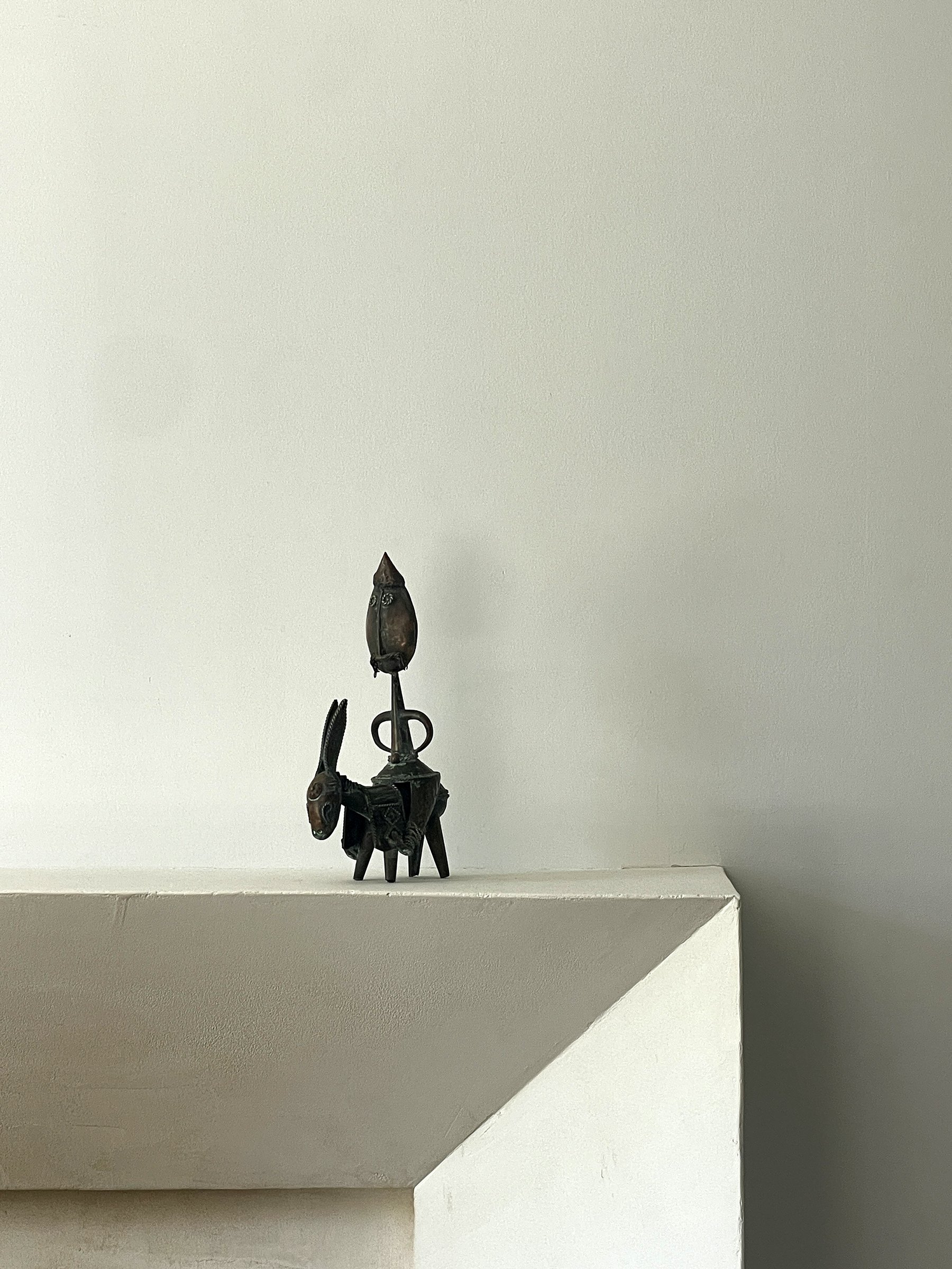 MATERI(A)NTIQUES SMALL RUSTIC METAL MAN RIDING DONKEY(5).jpg