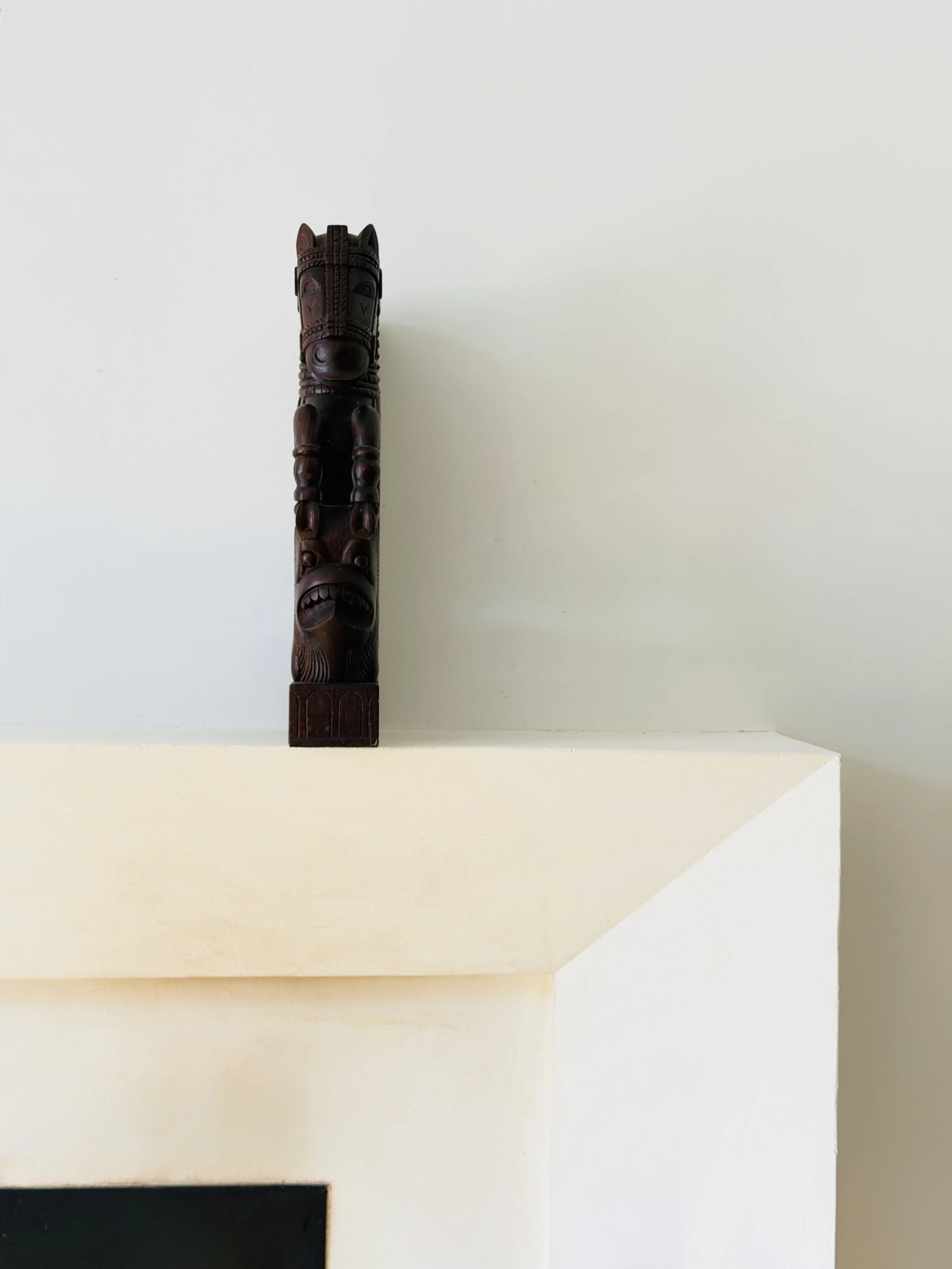 MATERI(A)NTIQUES LARGE PAKISTANI WOODEN CARVING OF A HORSE AND LION(3).jpg