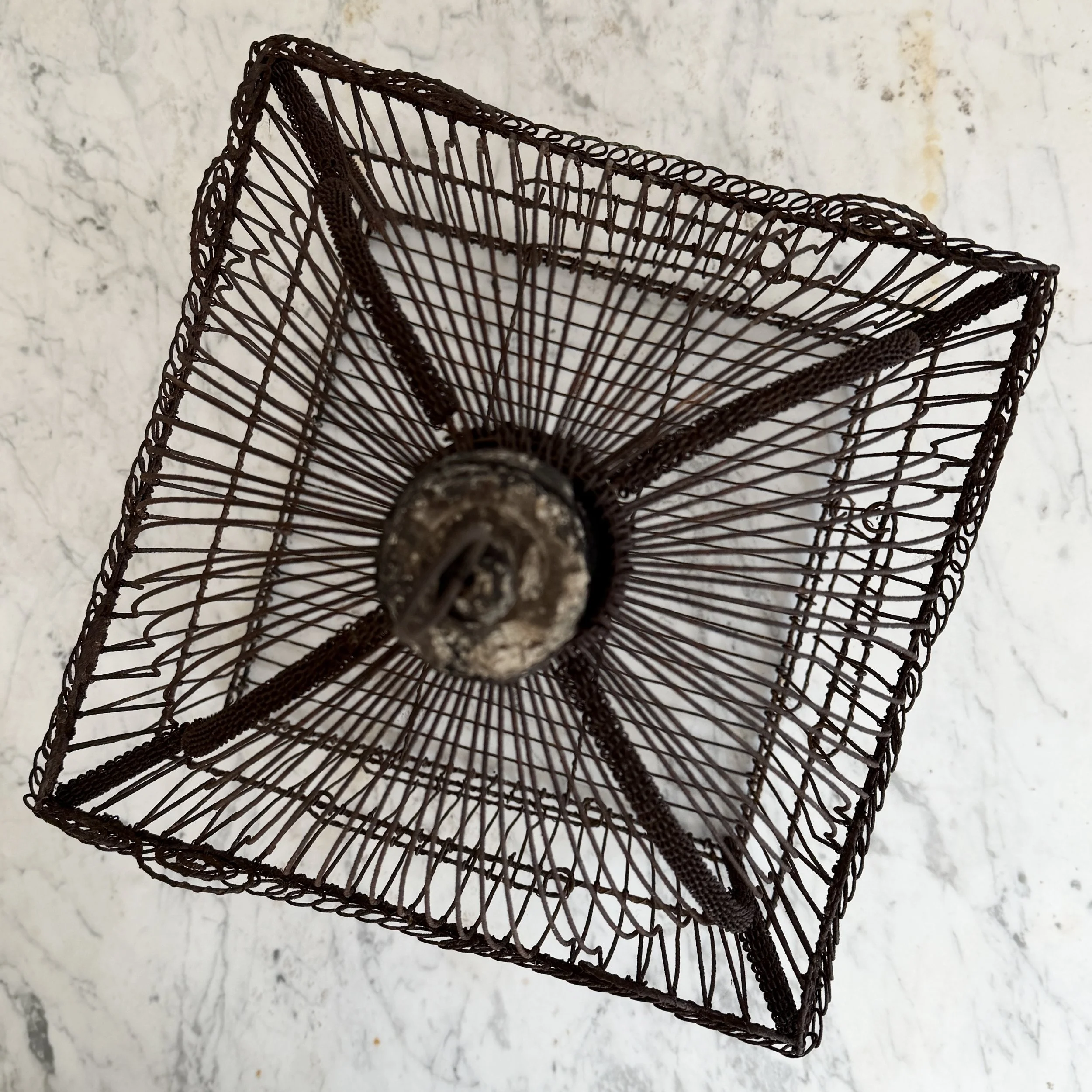 MATERI(A)NTIQUES LARGE WIREWORK BIRD CAGE WITH HANGING LOOP(3).jpg