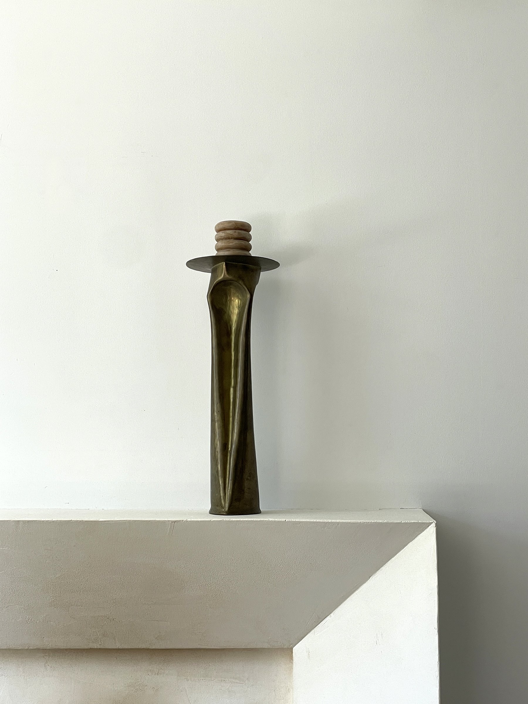 MATERI(A)NTIQUES TALL METAL TRIANGLE CANDLE HOLDER(3).jpg