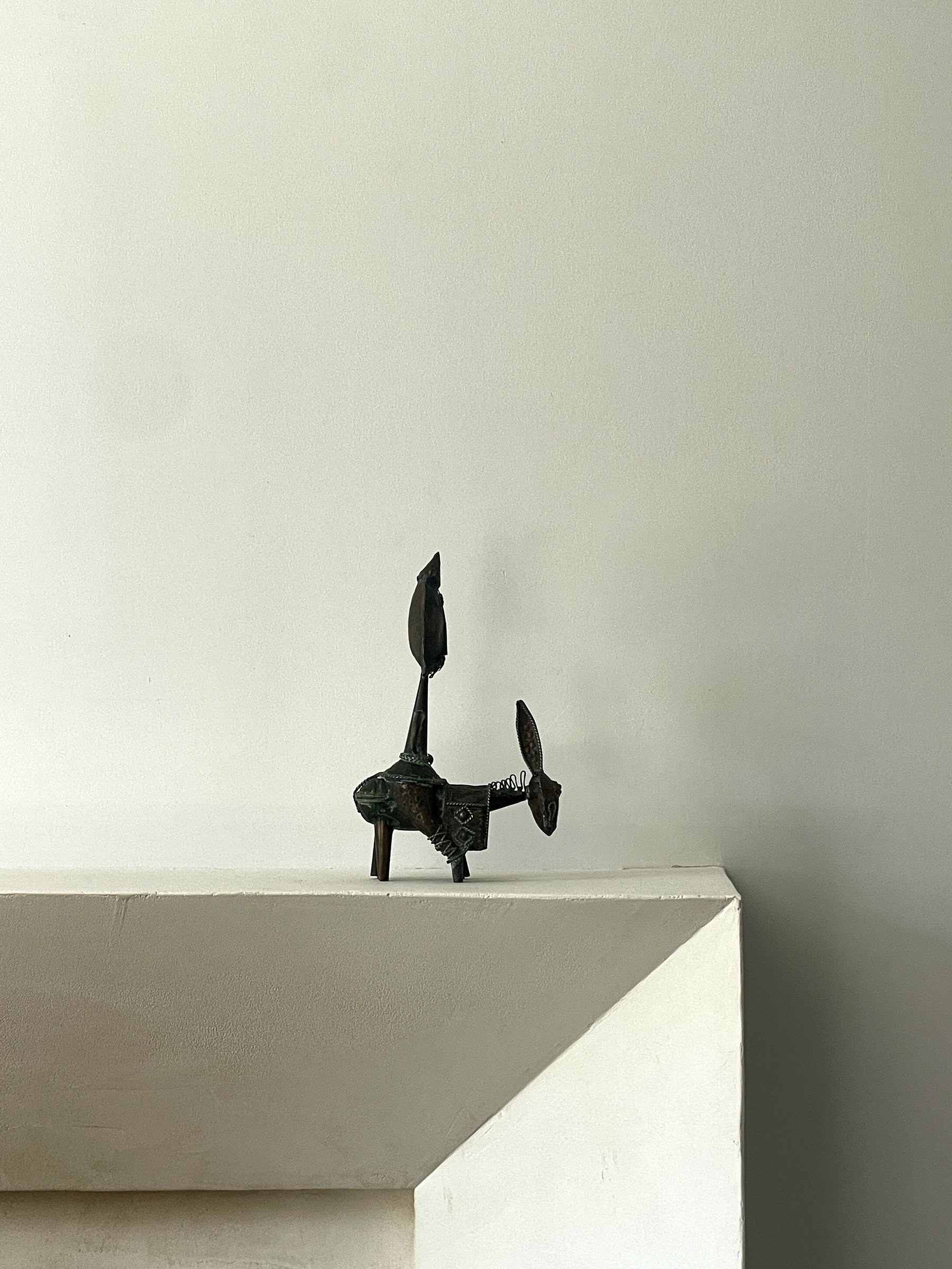 MATERI(A)NTIQUES SMALL RUSTIC METAL MAN RIDING DONKEY(3).jpg