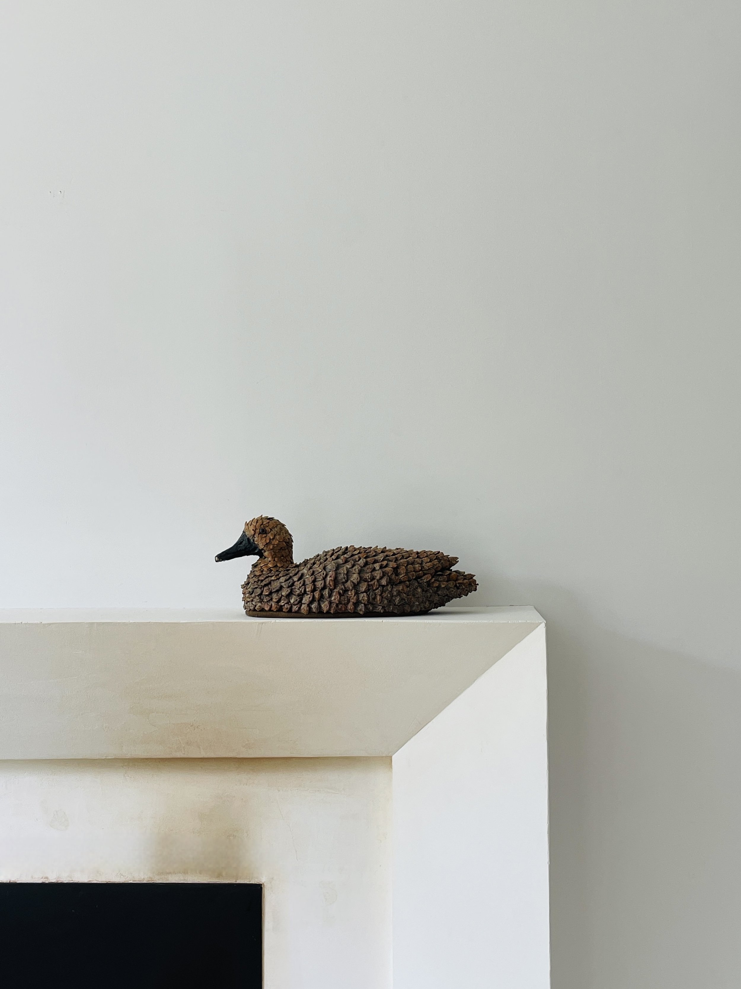 MATERI(A)NTIQUES PINECONE DUCK DECOY.jpg