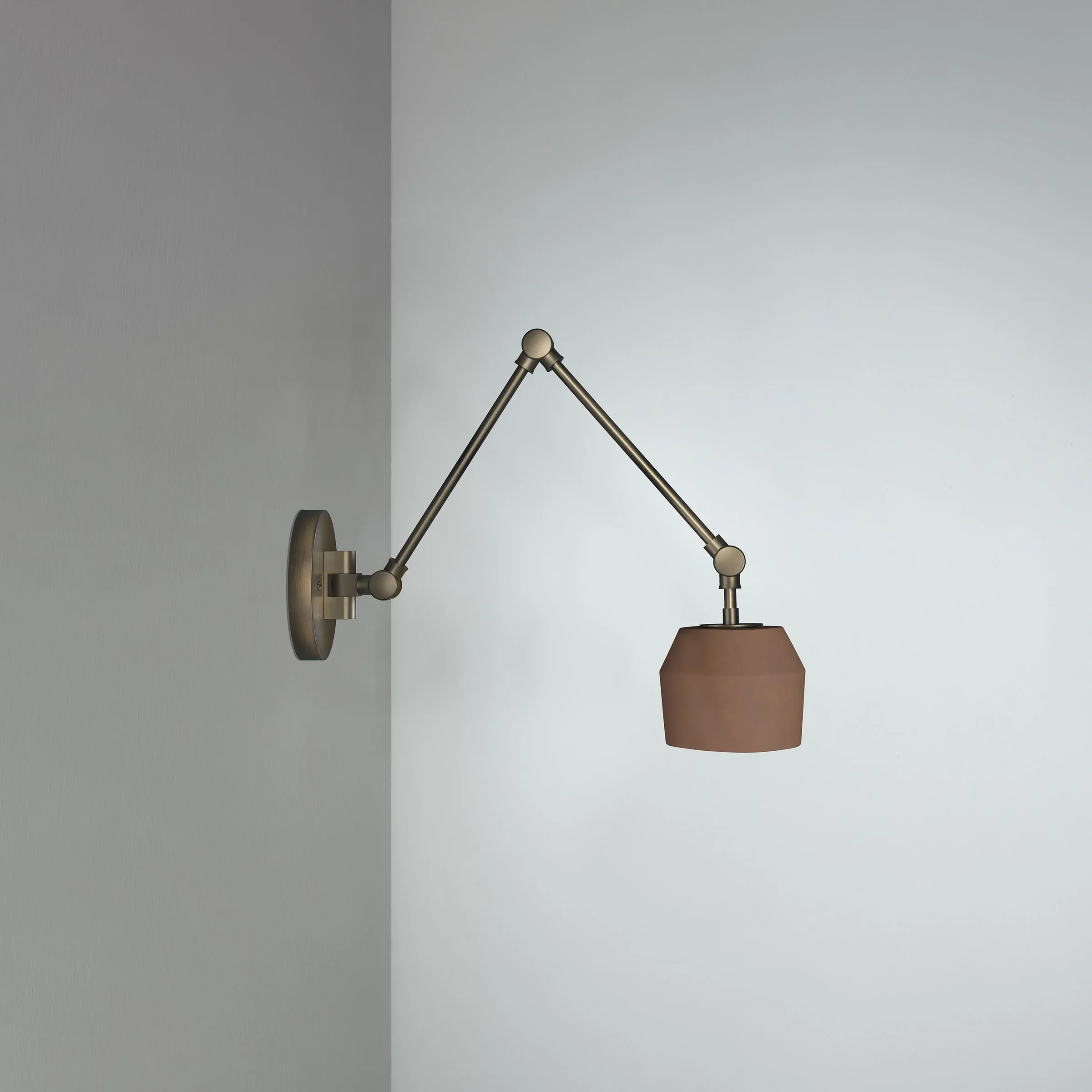 Materia-Forchette-Swivel-Sconce-Terra-Porcelain-Aged-Brass