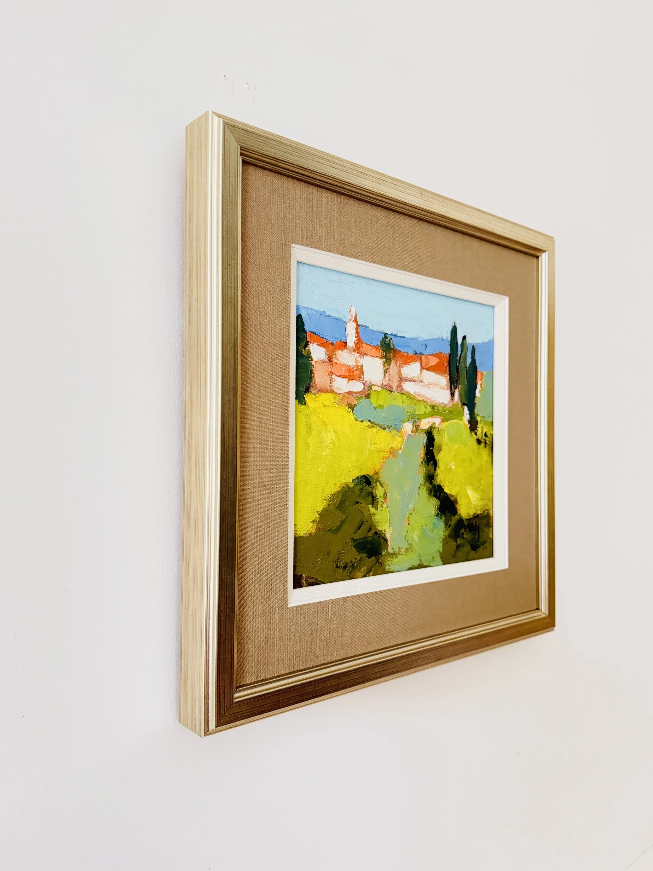 MATERI(A)NTIQUES SMALL FRENCH VILLAGE LANDSCAPE PAINTING 448-A(6).jpg