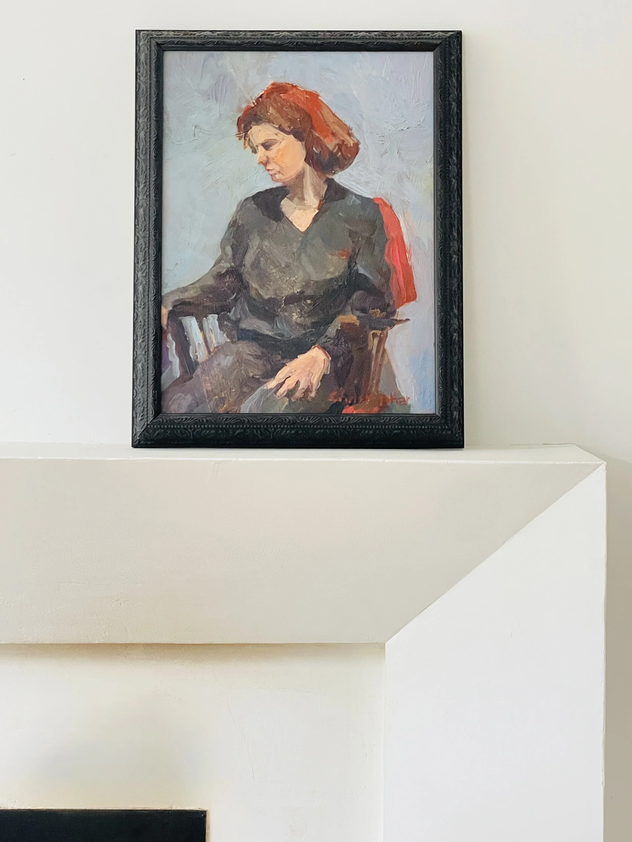 Portret Ree MATERI(A)NTIQUES RED HAIRED PORTRAIT PAINTING