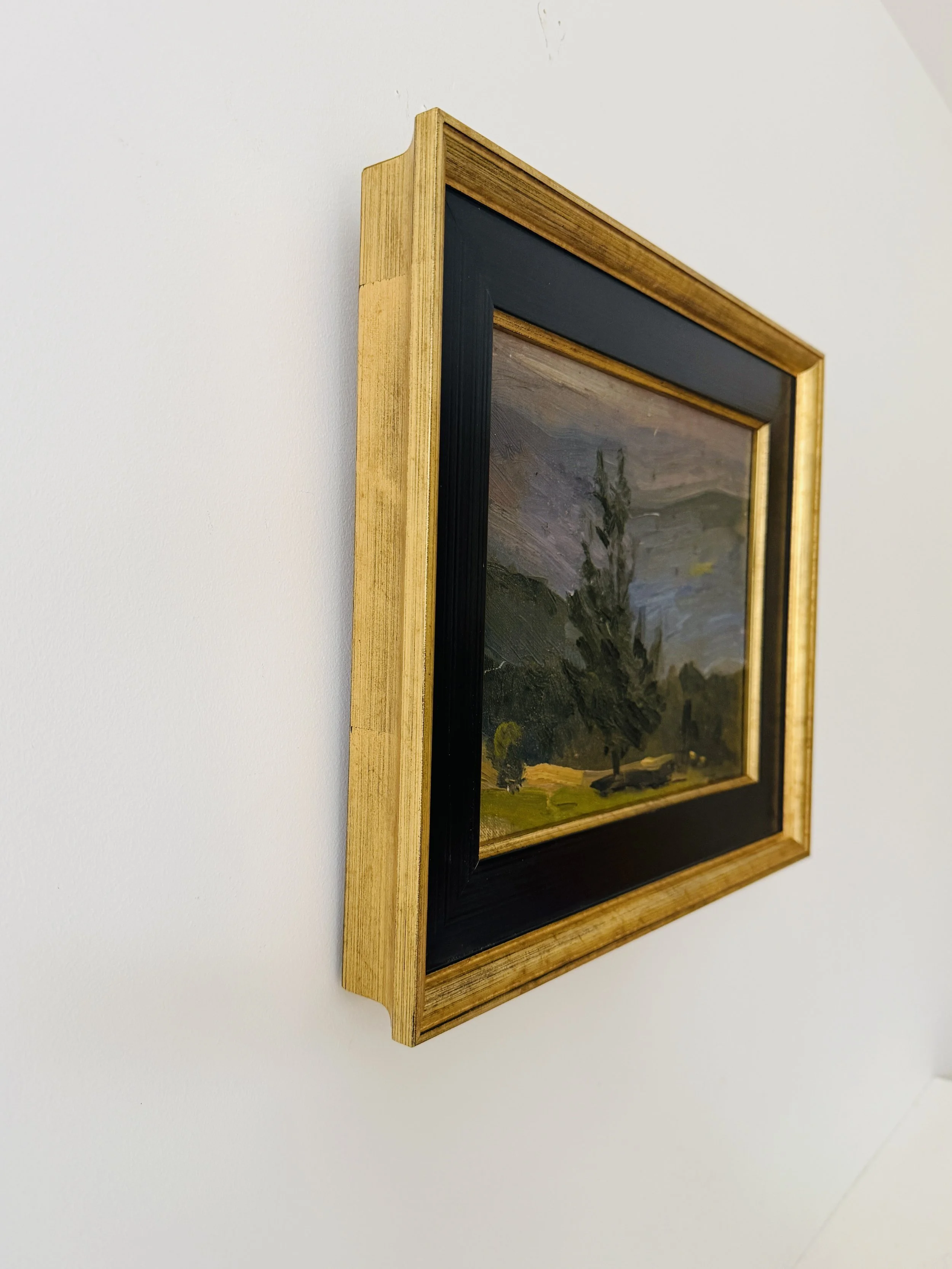 MATERI(A)NTIQUES SMALL MOODY LANDSCAPE PAINTING WITH EVERGREEN 528-A(9).jpg