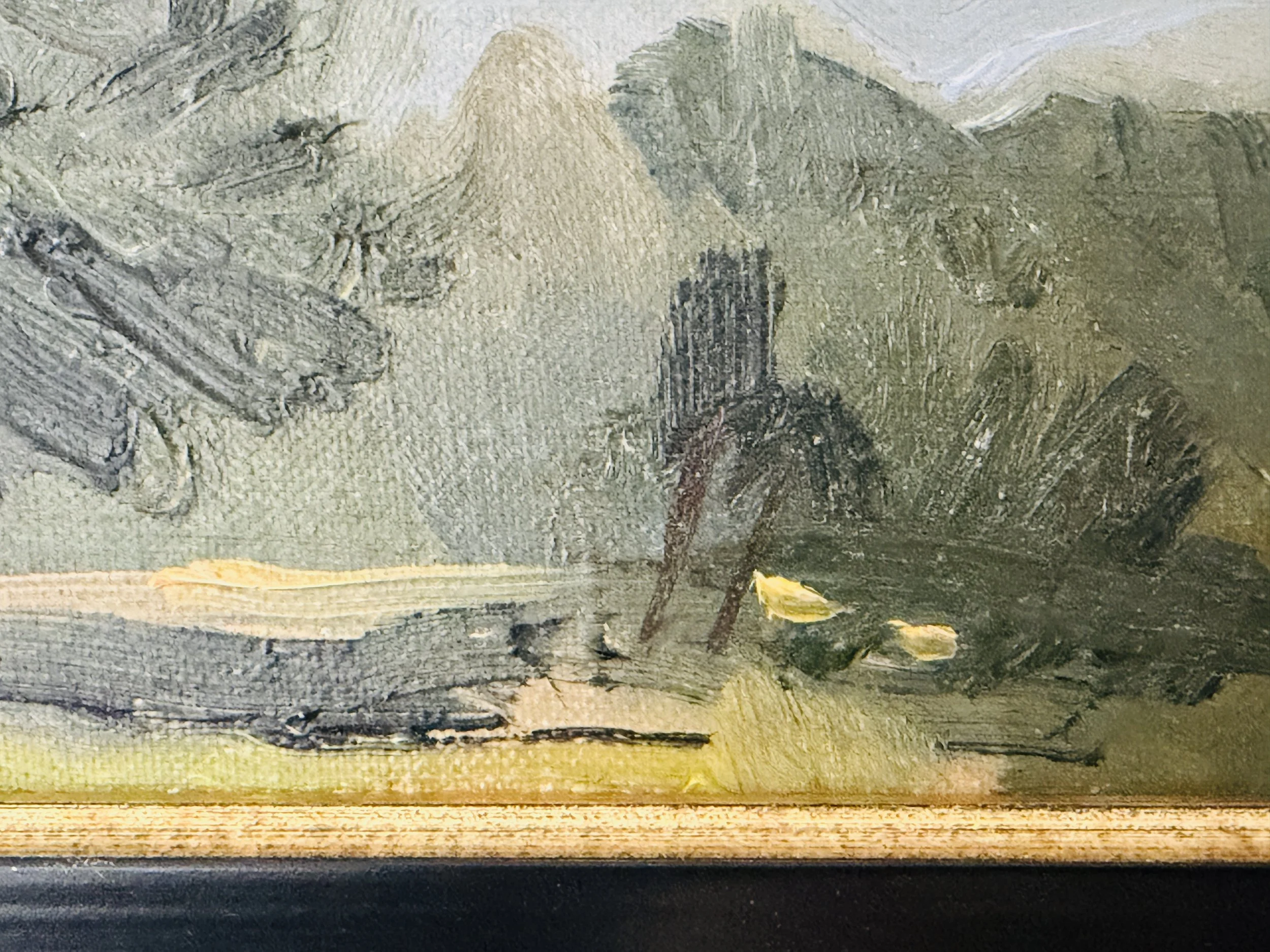 MATERI(A)NTIQUES SMALL MOODY LANDSCAPE PAINTING WITH EVERGREEN 528-A(5).jpg