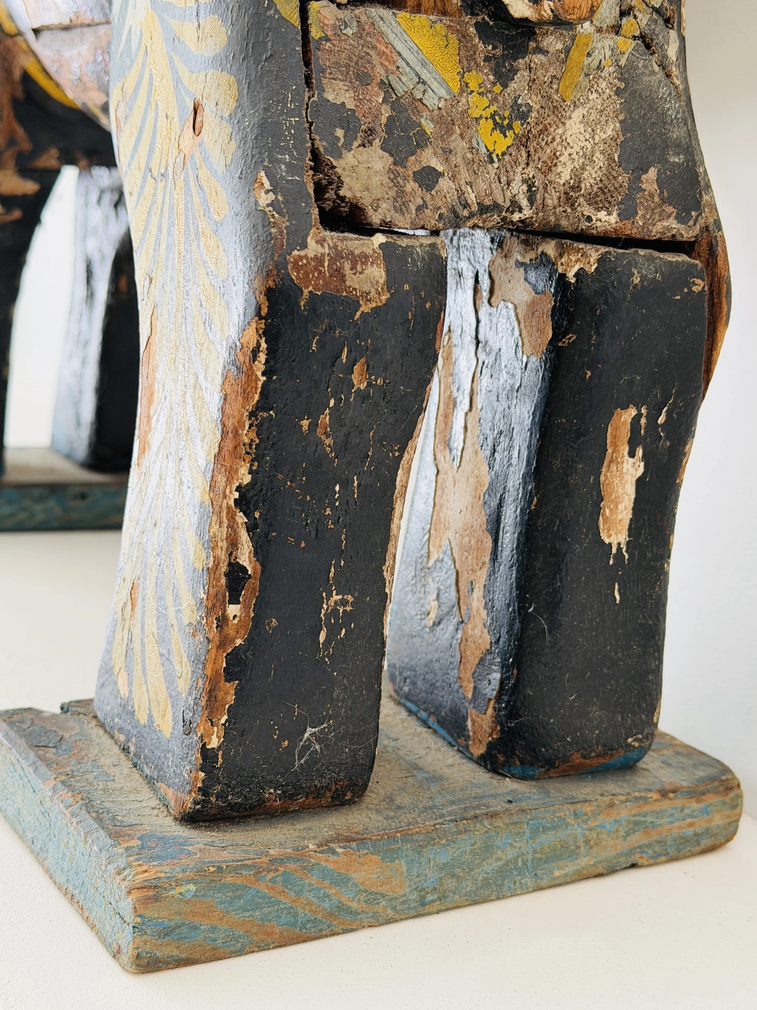 MATERI(A)NTIQUES LARGE PAINTED WOOD ELEPHANT.5.jpg