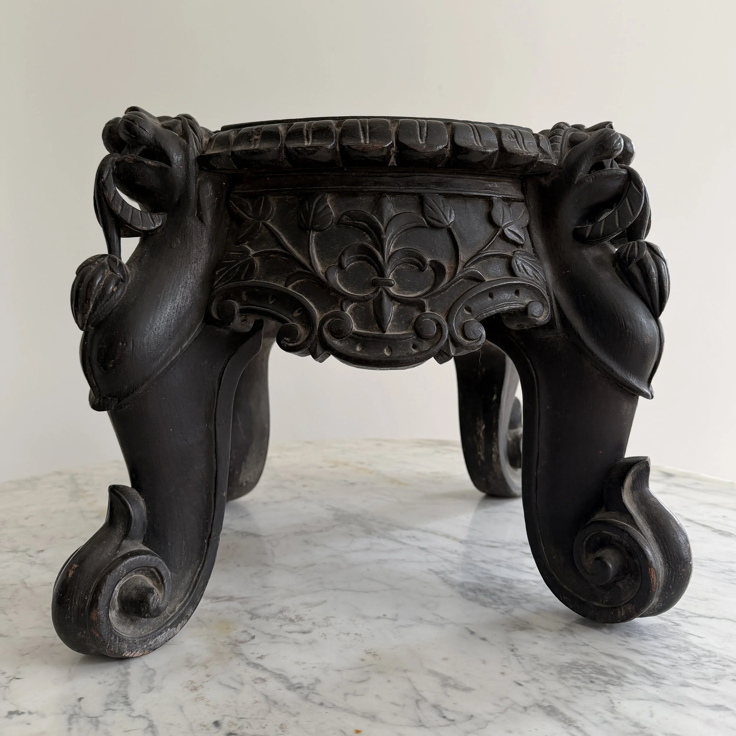 MATERI(A)NTIQUES CARVED TEAK FLOWER AND DRAGON OCCASIONAL TABLE(3).jpg