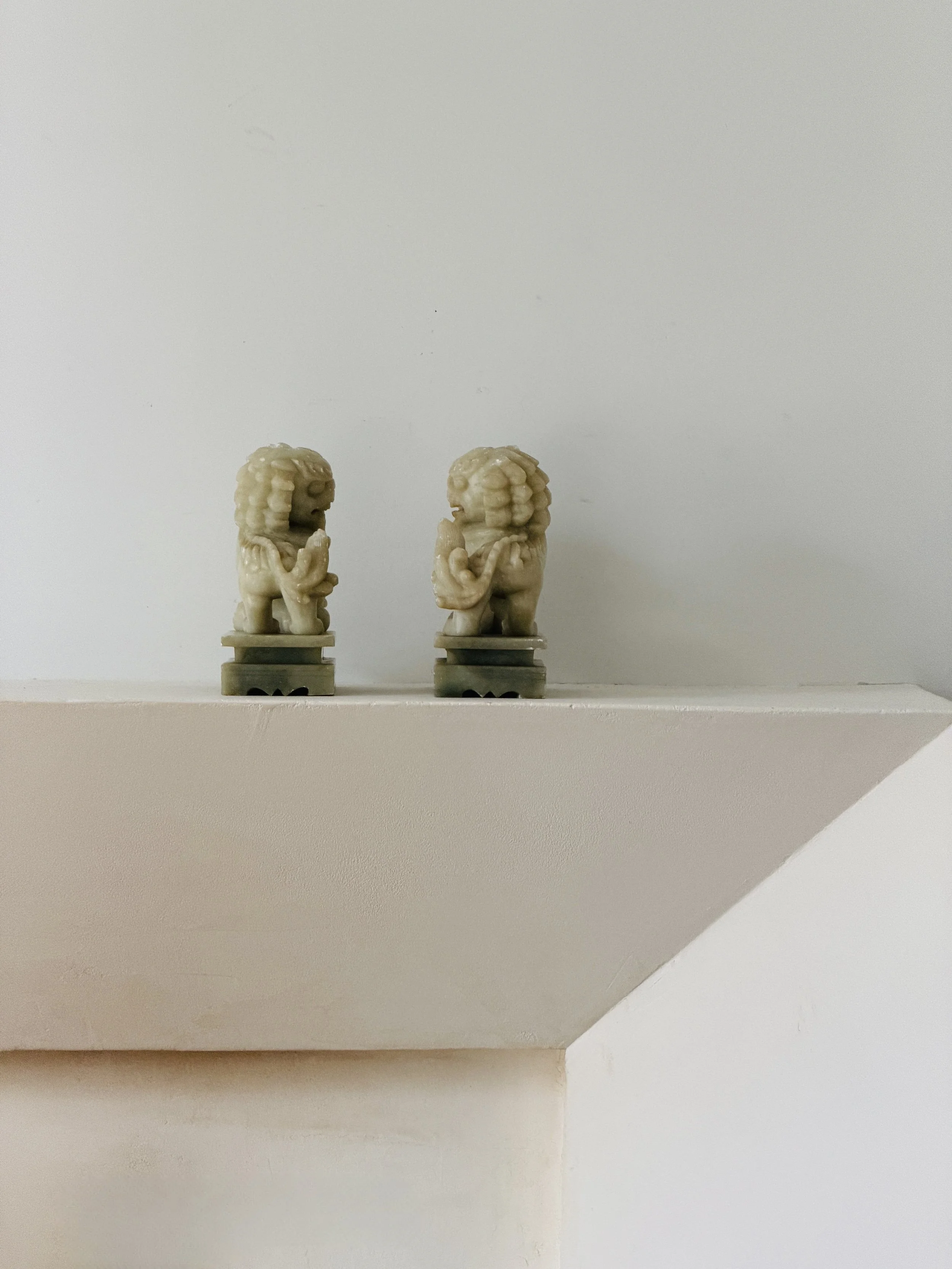 MATERI(A)NTIQUES SMALL PALE JADE FOO DOG SET.7.jpg