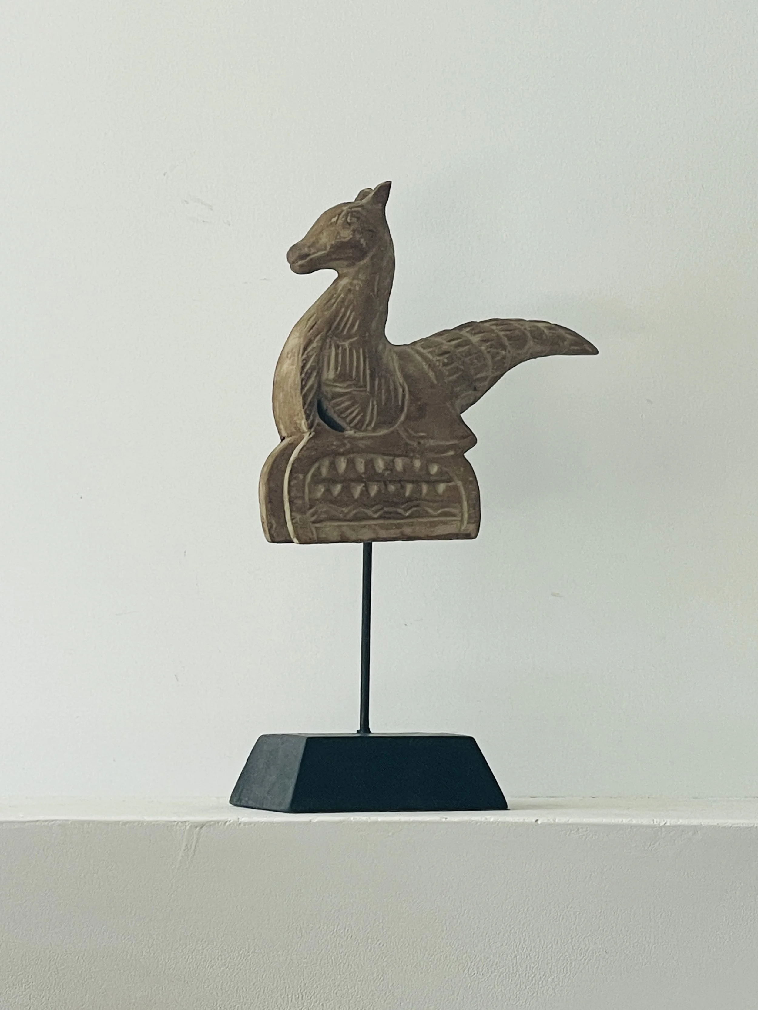 MATERI(A)NTIQUES WOODEN PEGASUS BUST ON STAND(6).jpg