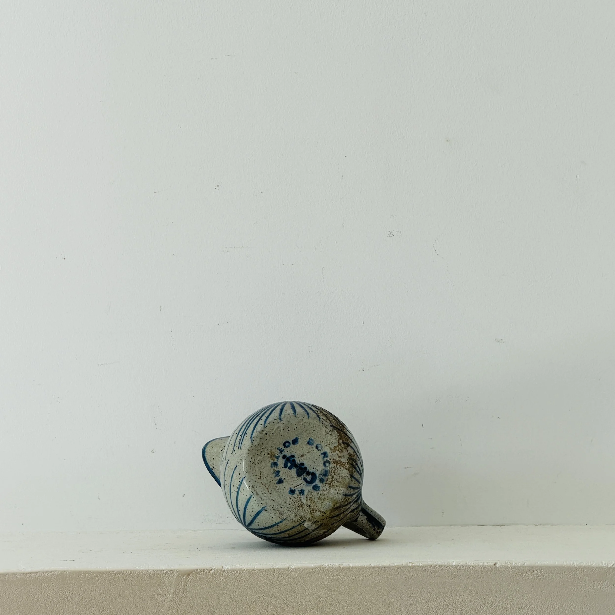 MATERI(A)NTIQUES SMALL INDIGO : STONEWEAR CERAMIC PITCHER.5.jpg