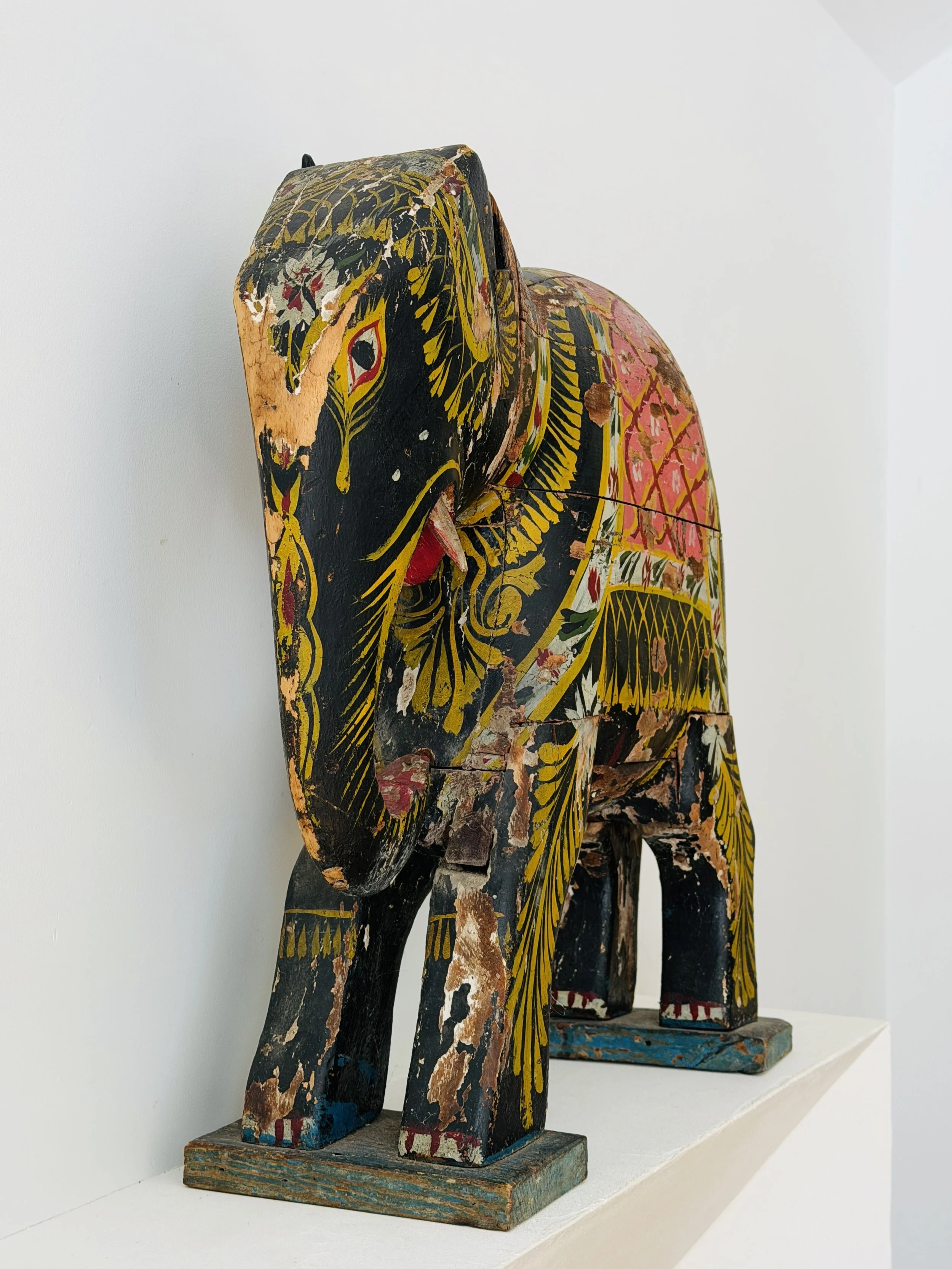 MATERI(A)NTIQUES LARGE PAINTED WOOD ELEPHANT.3.jpg