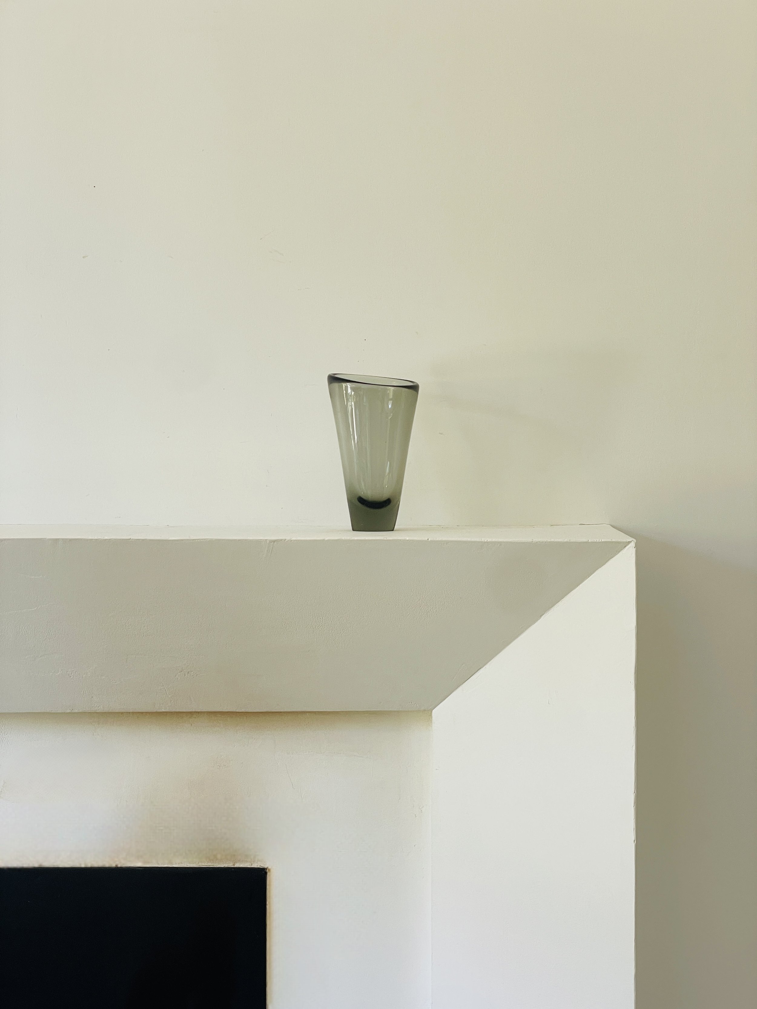 MATERI(A)NTIQUES MEDIUM BRONZE MID CENTURY OVOID BLOWN GLASS VASE(3).jpg