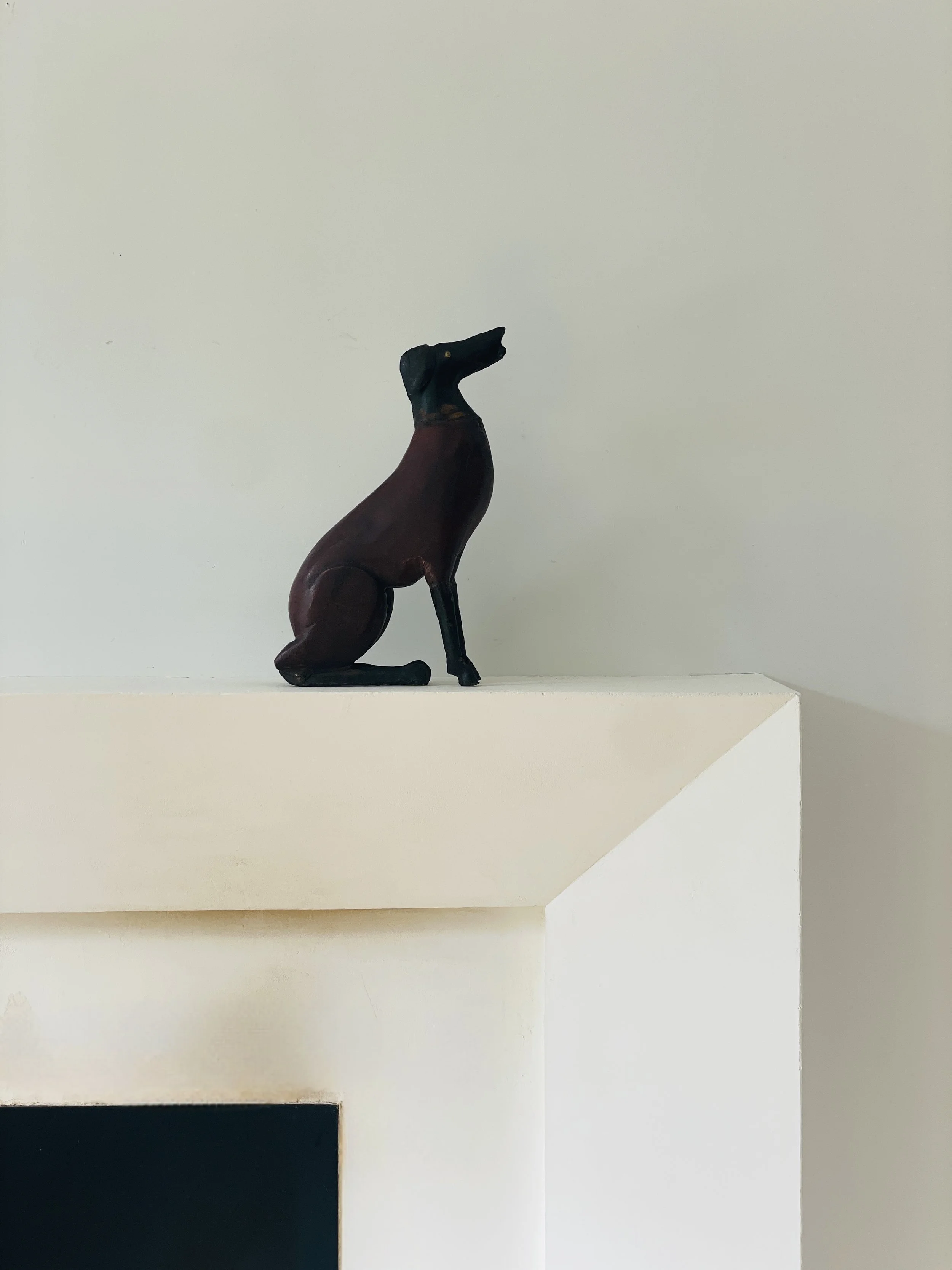 MATERI(A)NTIQUES WOOD AND METAL DOG SCULPTURE.jpg