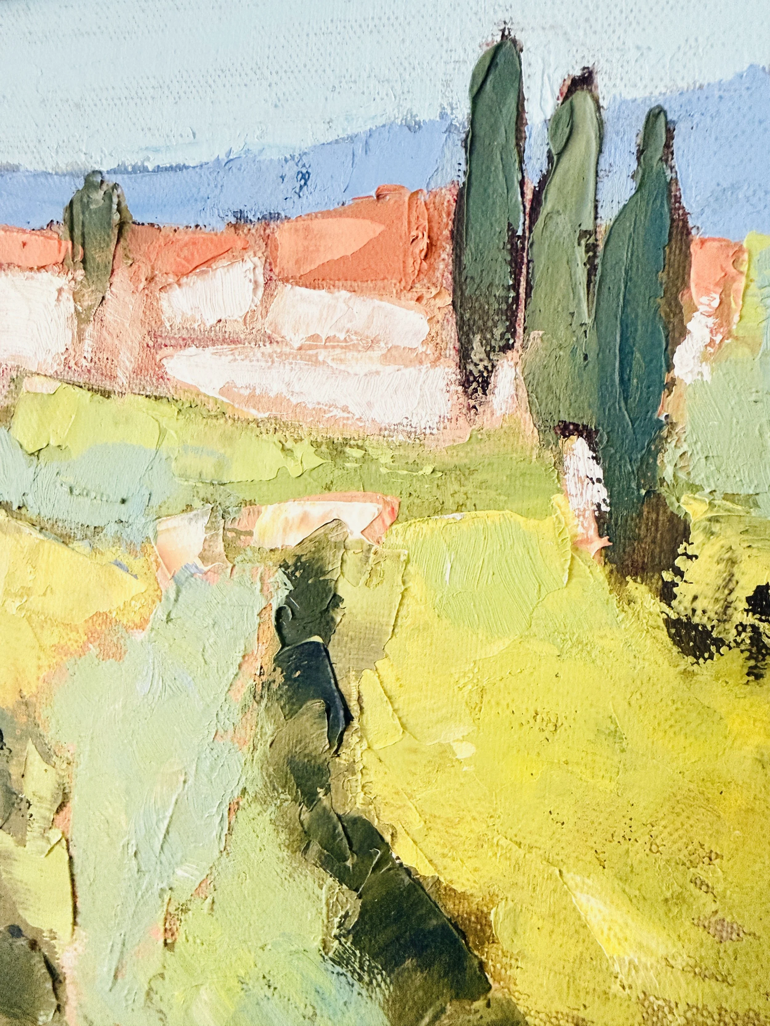 MATERI(A)NTIQUES SMALL FRENCH VILLAGE LANDSCAPE PAINTING 448-A(7).jpg