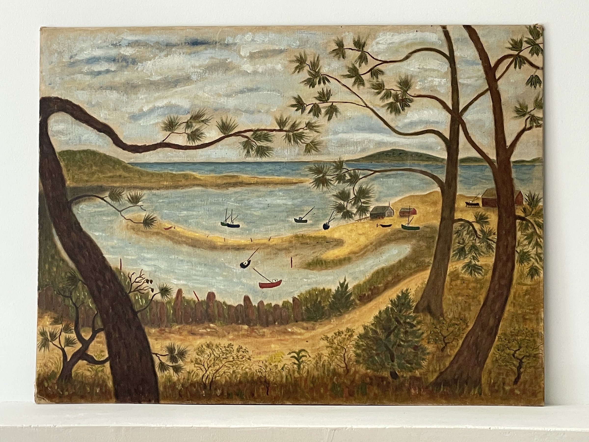 MATERI(A)NTIQUES HARBOR LANDSCAPE PAINTING(5).jpg