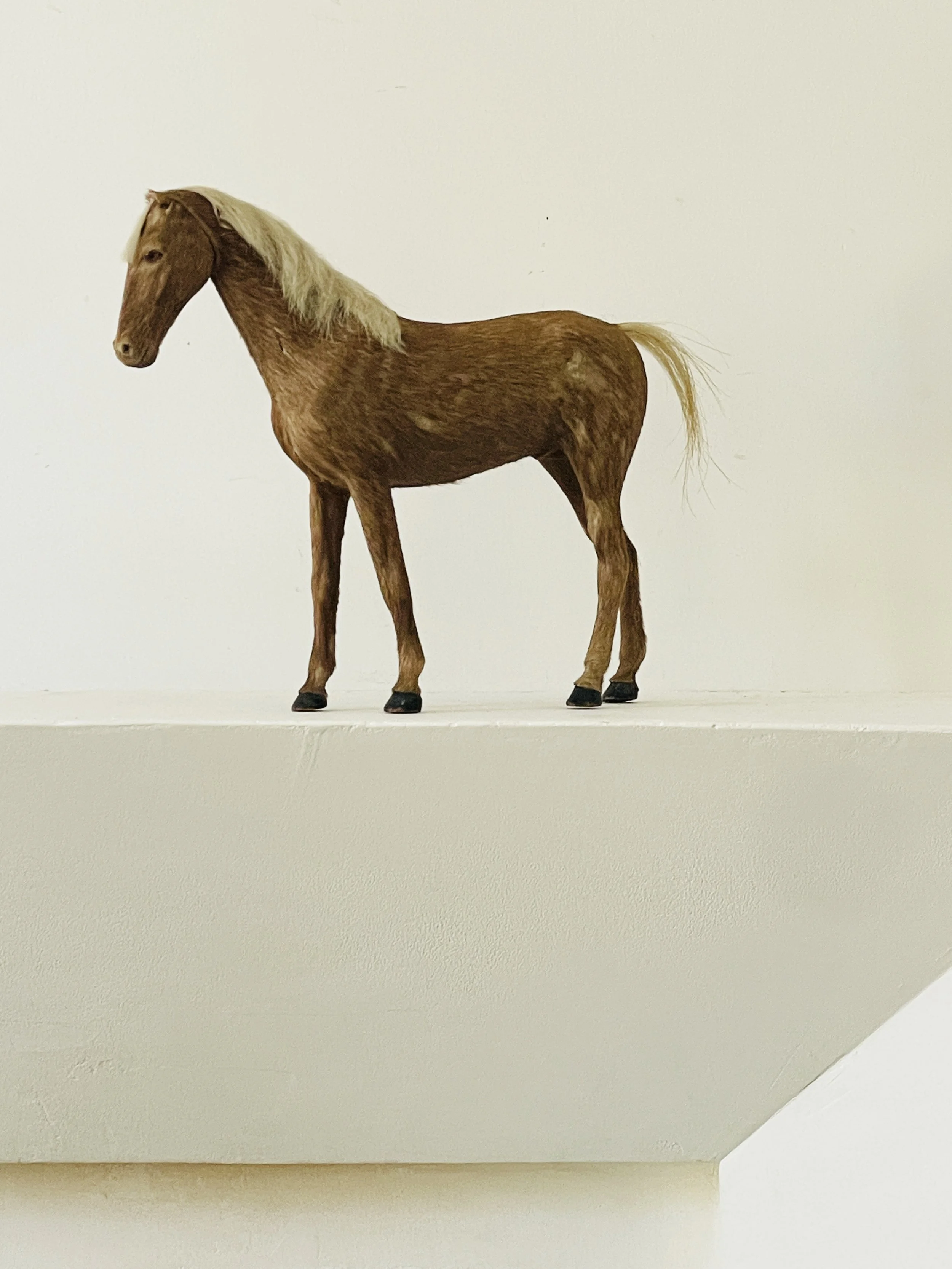 MATERI(A)NTIQUES HAND SEWN LEATHER, HORSEHAIR AND TWINE TOY HORSE FIGURINE(2).jpg