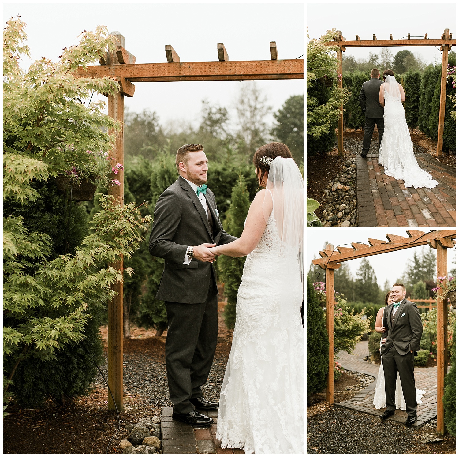 Rustic Chic Wedding | wedding day first look ideas | PNW wedding photographer 