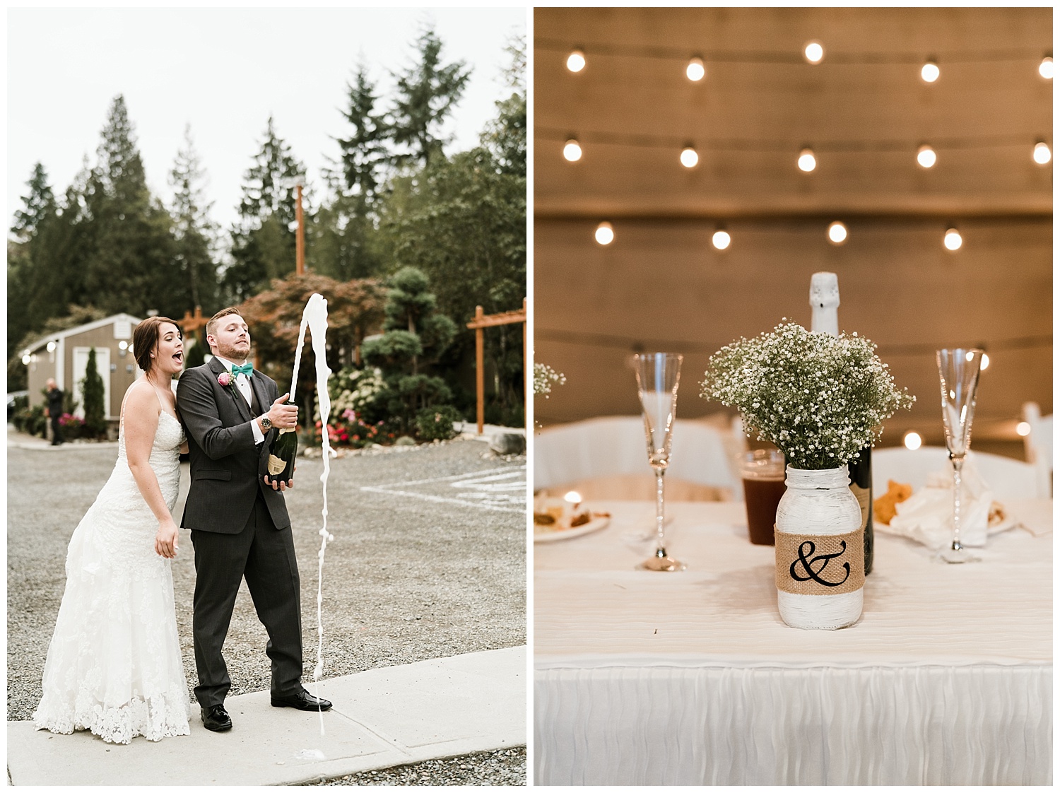 Rustic Chic Wedding | wedding day reception | PNW wedding photographer