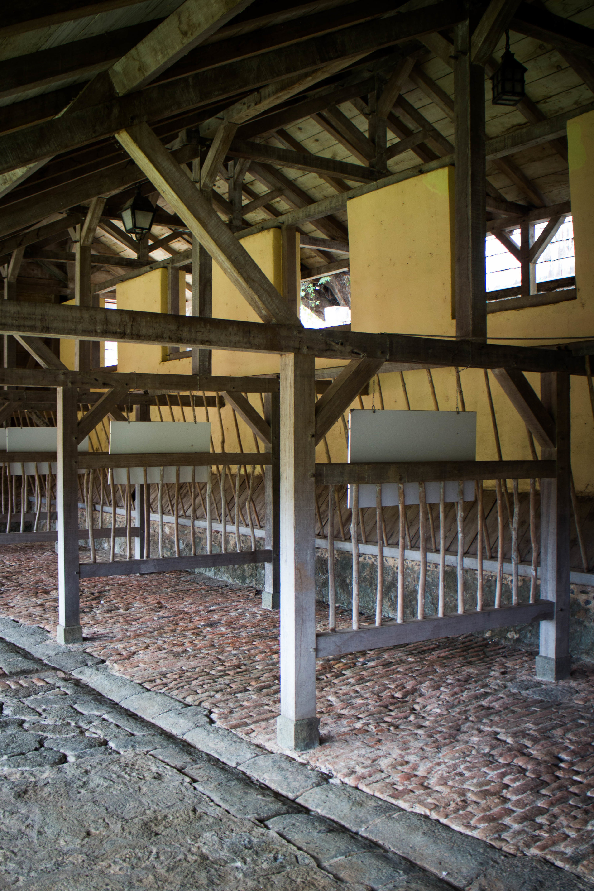 Historic stable interior, Habitation Clément