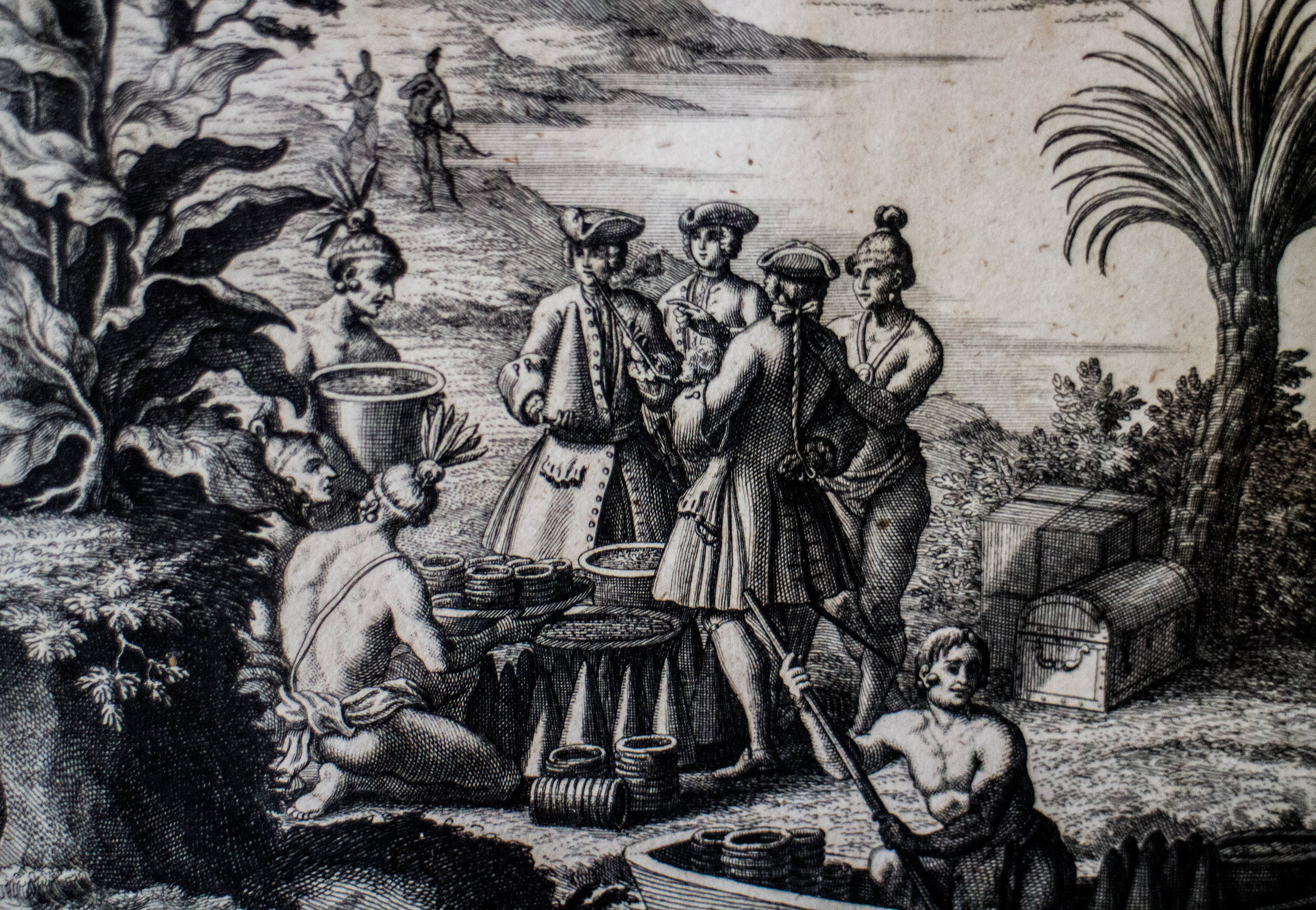 Illustration on an 18th century historic map