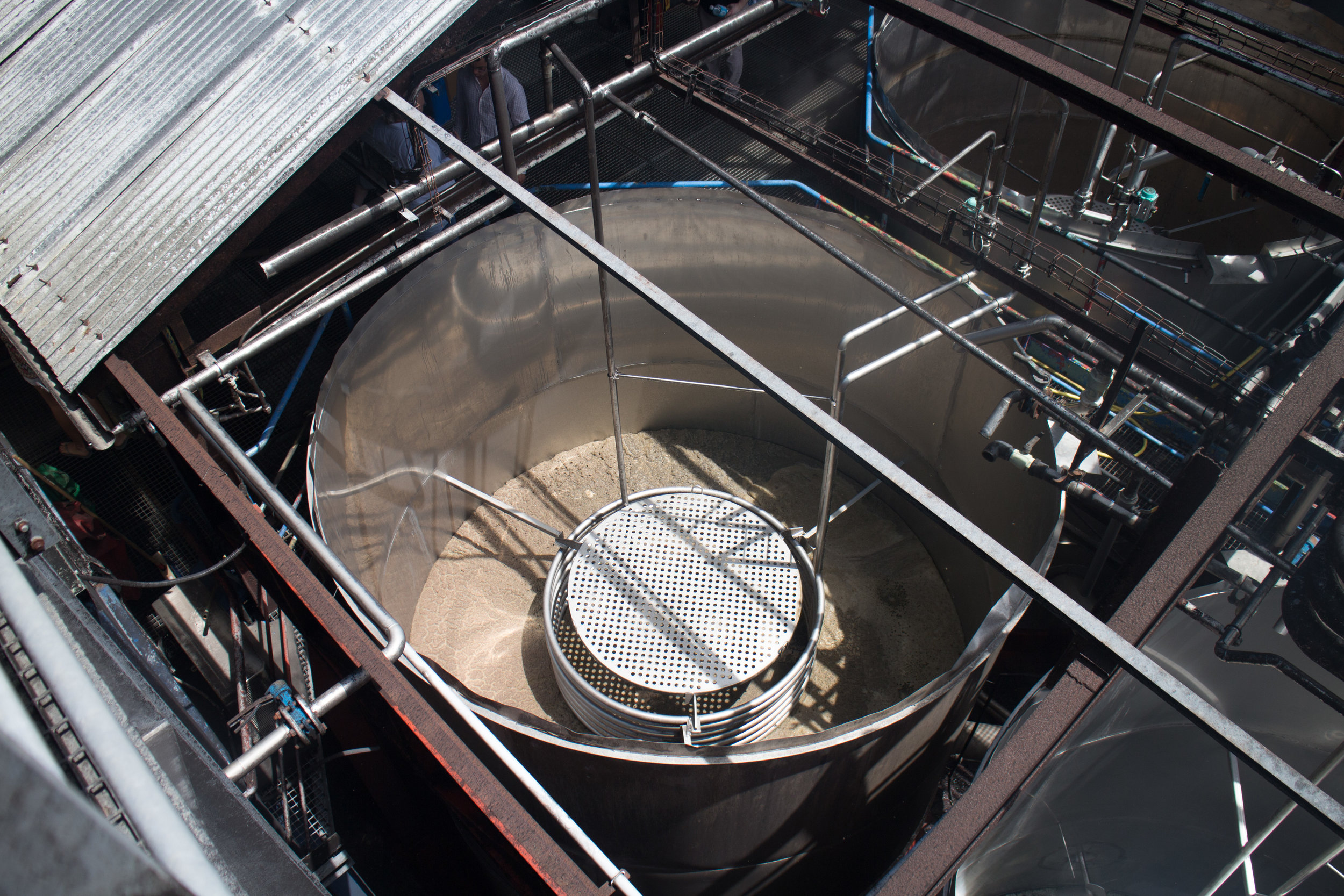 Another top view of a fermentation tank