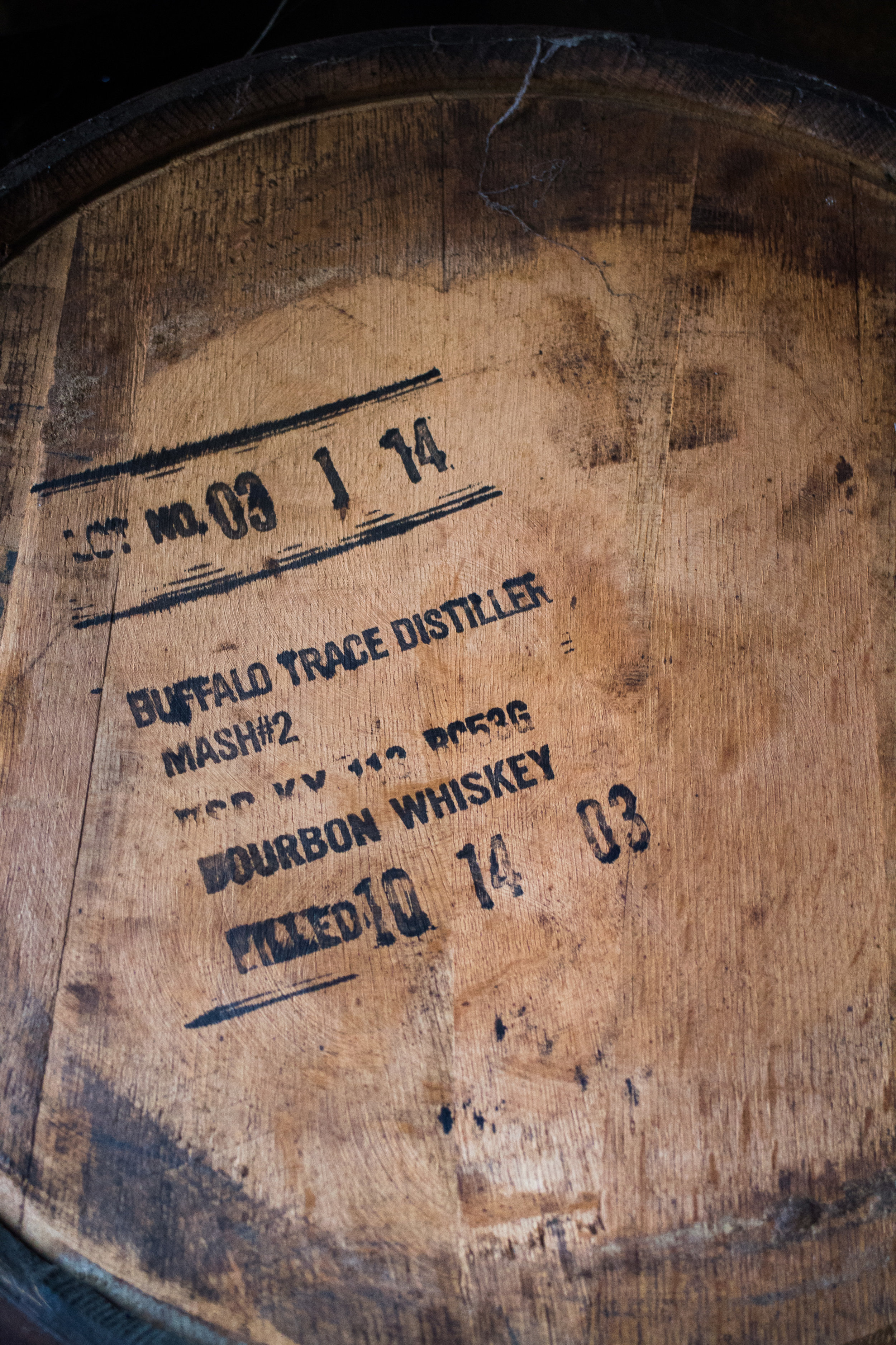 Buffalo Trace barrels aging Damoiseau rhum