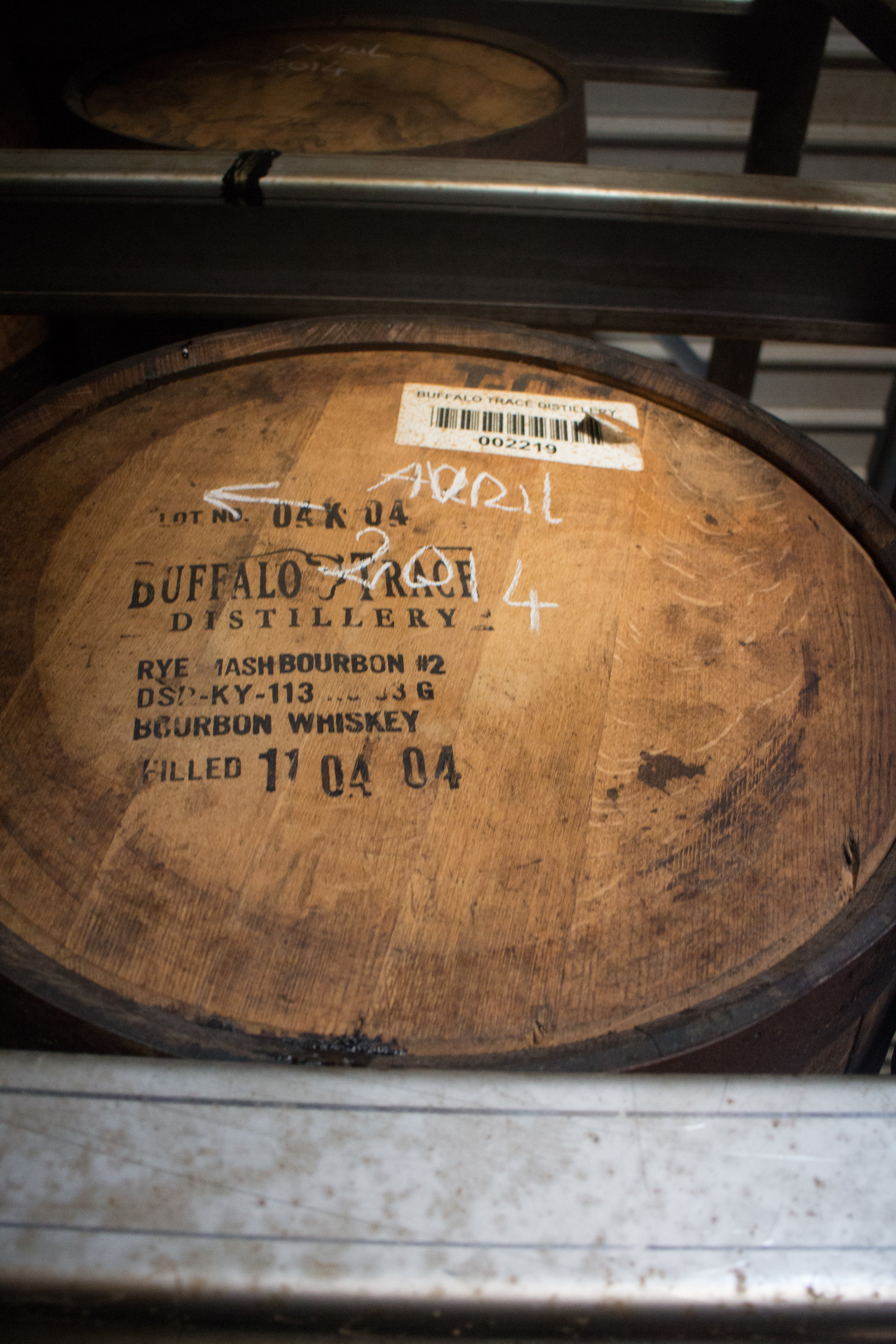 Buffalo Trace Bourbon Barrel in Damoiseau warehouse