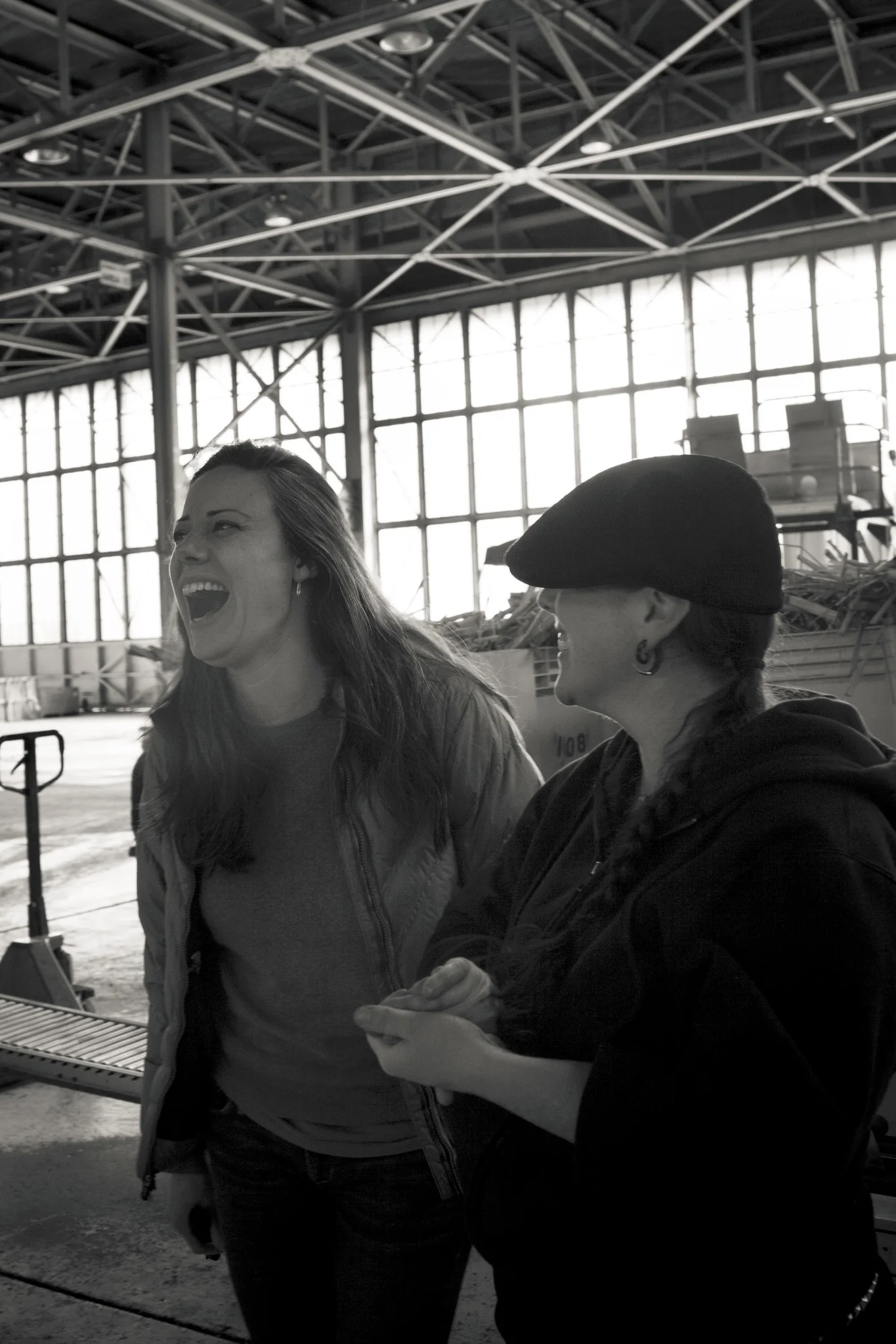 Ellie Winters laughs with Andie Ferman