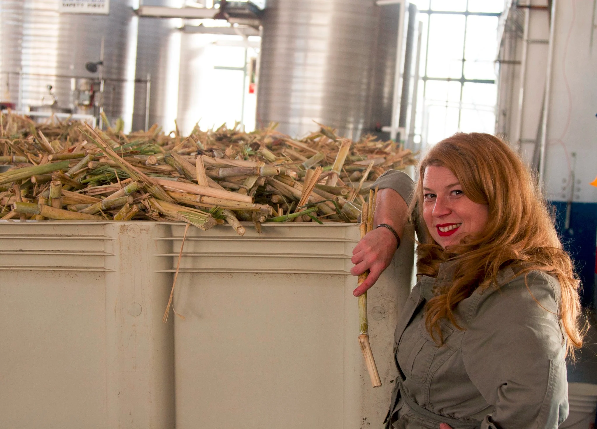 Suzanne Long with cut cane