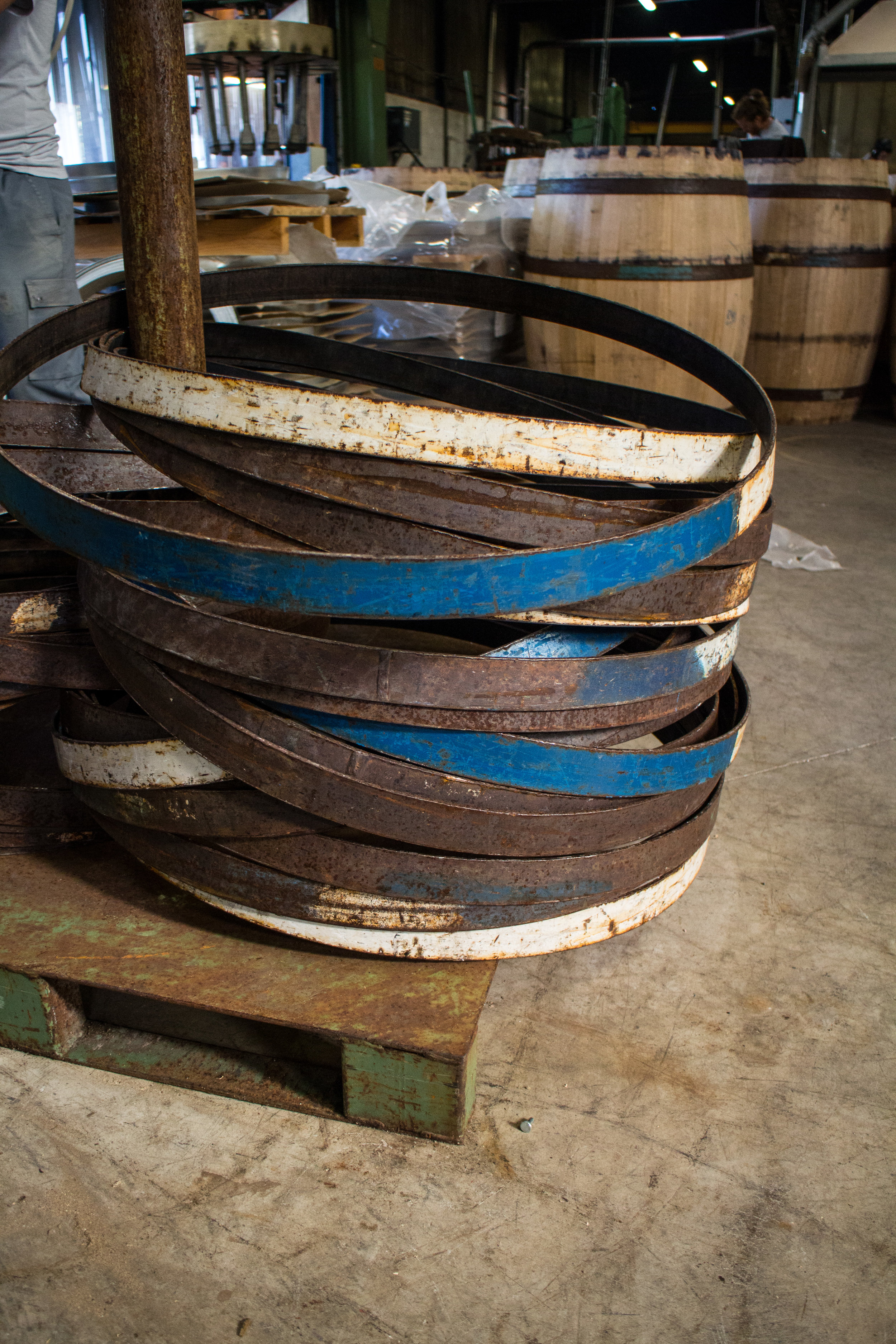 Barrel rings at Tonnellerie Doreau