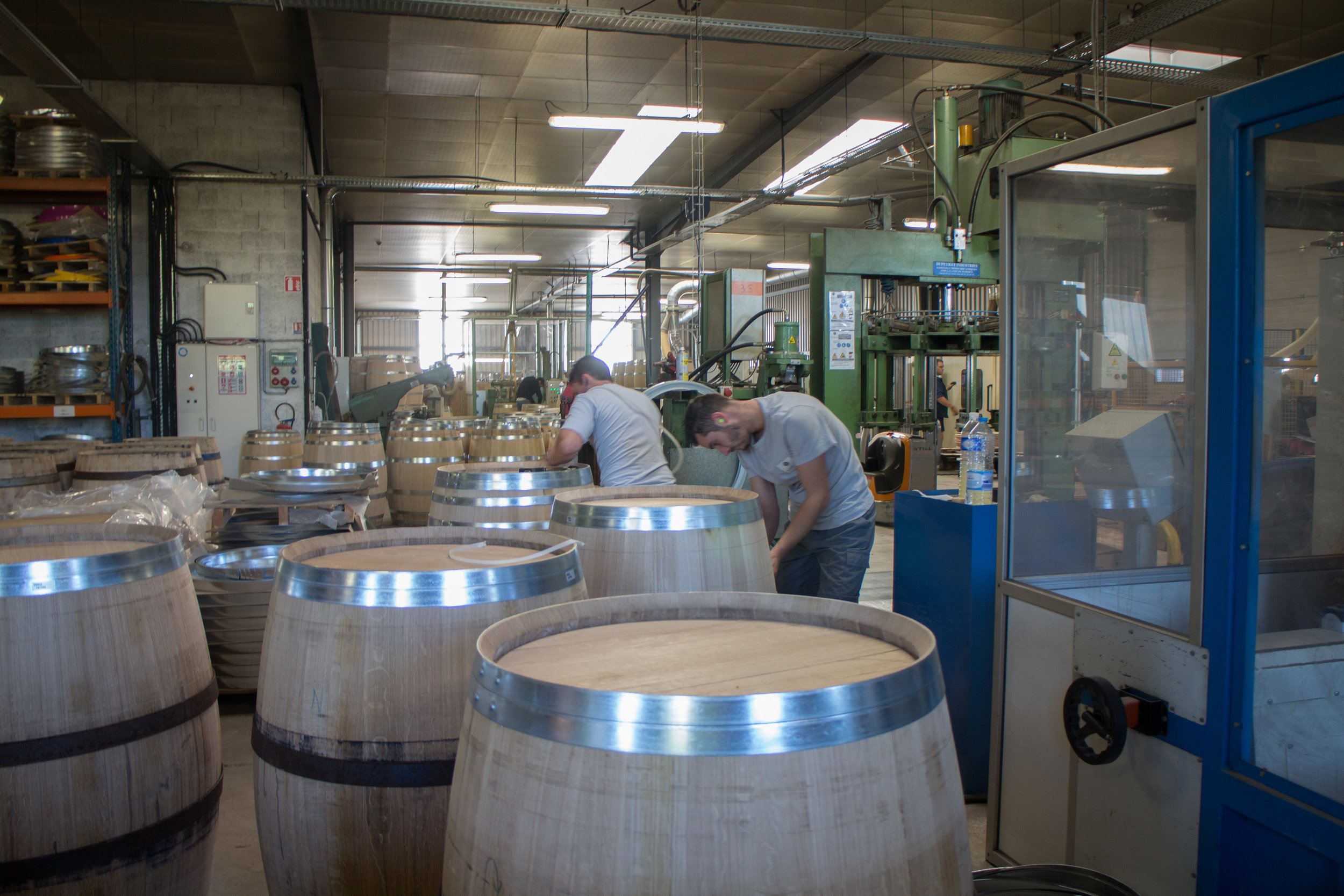 The shiny new barrels at Tonnellerie Doreau