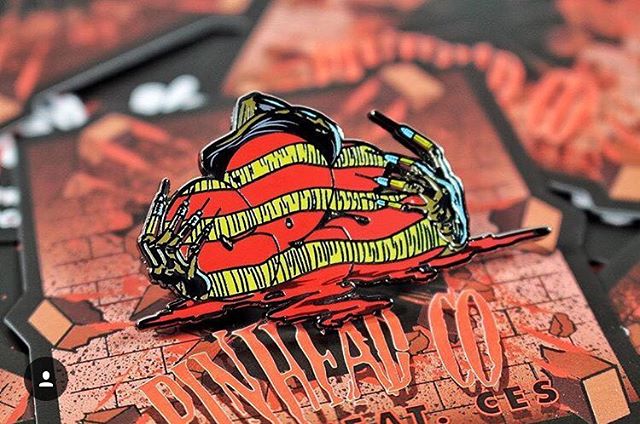 Here's the backing card I designed for @pinheadcompany for an amazing pin design by @wish4ces. Design 1/2. These drop on pinheadco.com this Friday!! #art #arte #artlife #artwork #work #artistic #horror #graphicdesign #vector #design #designer #illust