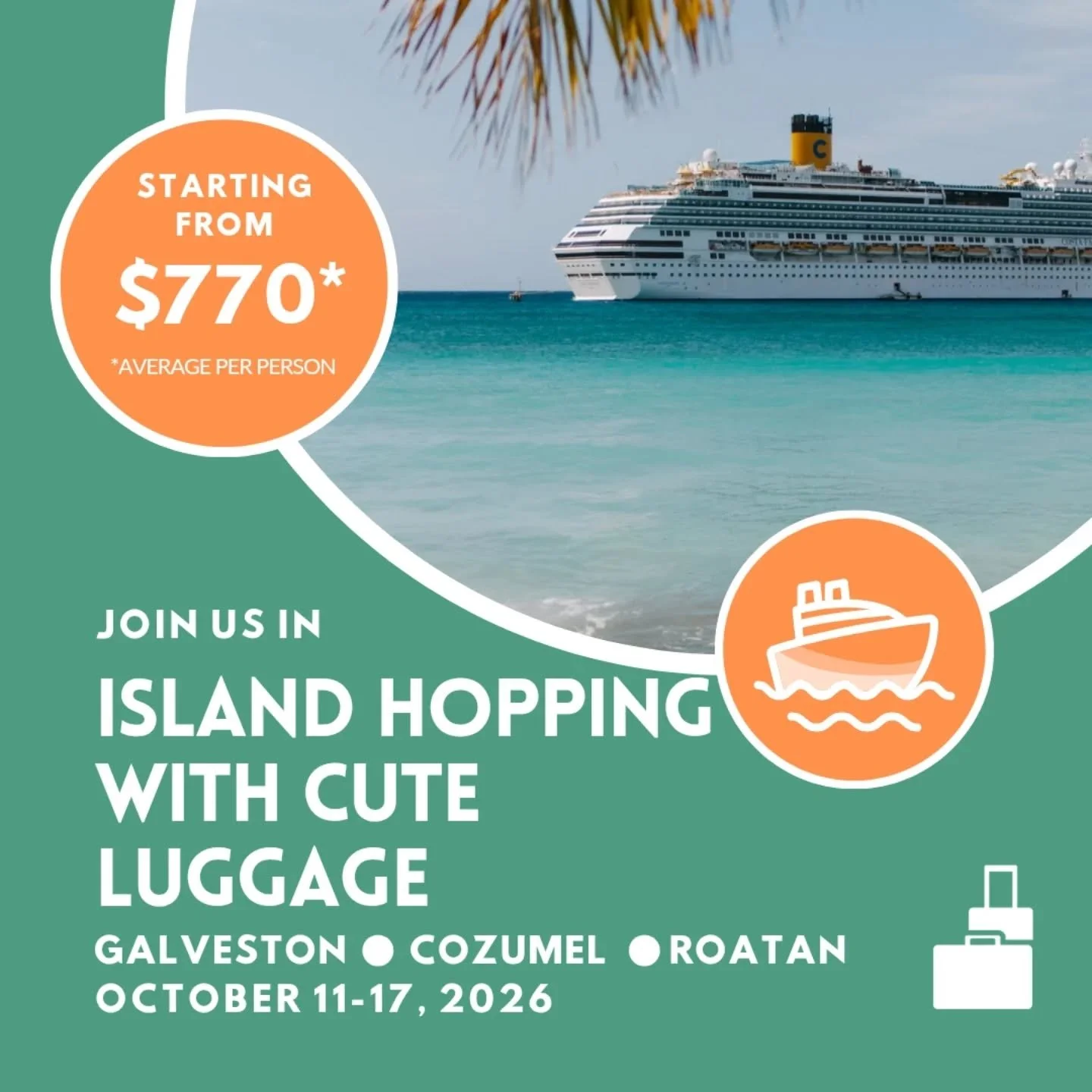 I'm bringing it back again for a very limited time. I grabbed a few cabins before the prices escalated and as well the rooms are already selling out FAST during these dates. With a $75 deposit, it will save your spot. In my opinion, this vacation is 