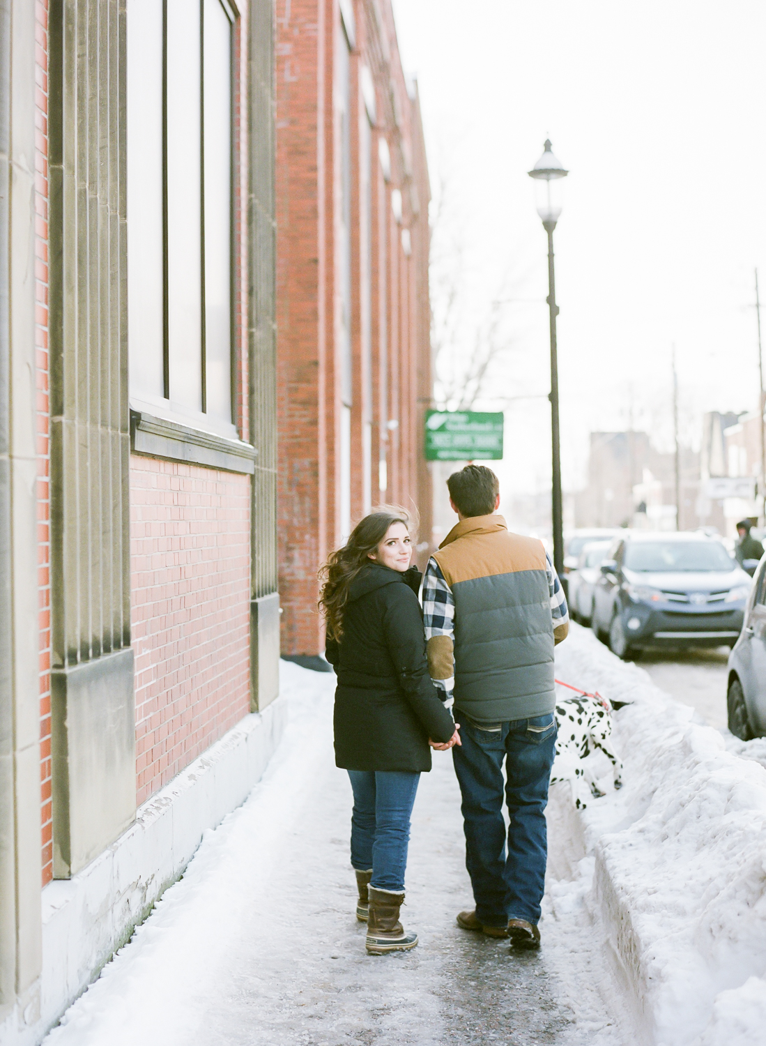  Halifax Wedding Photographer, winter engagement session, Truro Nova Scotia, Canadian Engagement Session, Jacqueline Anne Photography, Dog in engagement session, Film Engagement Session 