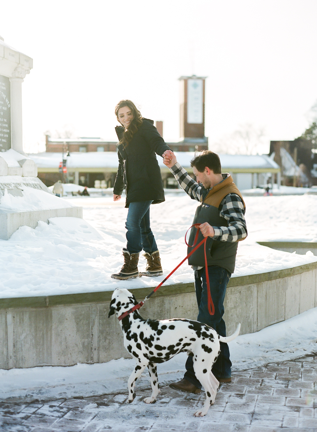  Halifax Wedding Photographer, winter engagement session, Truro Nova Scotia, Canadian Engagement Session, Jacqueline Anne Photography, Dog in engagement session, Film Engagement Session 