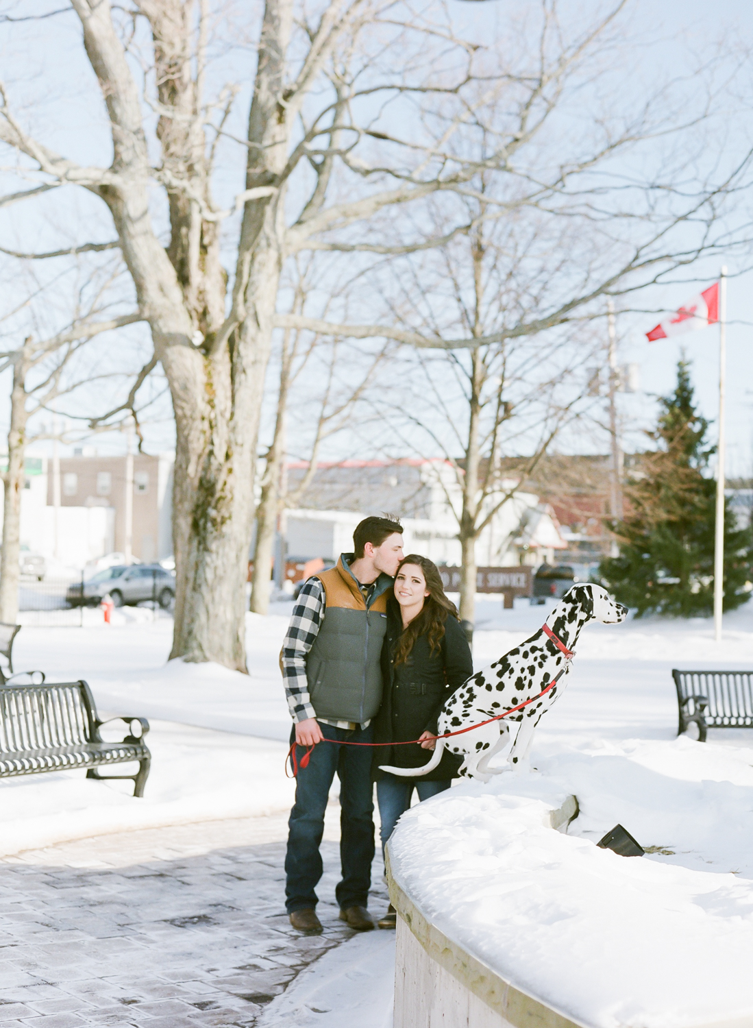  Halifax Wedding Photographer, winter engagement session, Truro Nova Scotia, Canadian Engagement Session, Jacqueline Anne Photography, Dog in engagement session, Film Engagement Session 