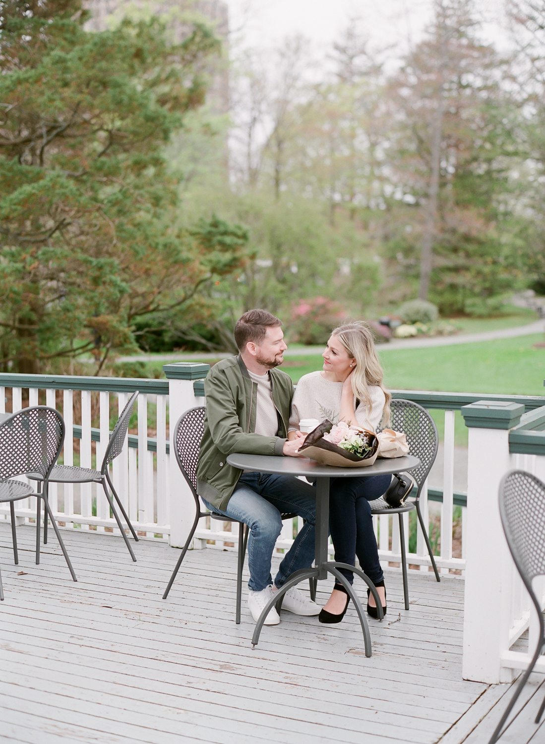 Halifax Engagement Session in Halifax Public Gardens captured on Film, Jacqueline Anne Photography, Napthali Carleton Makeup