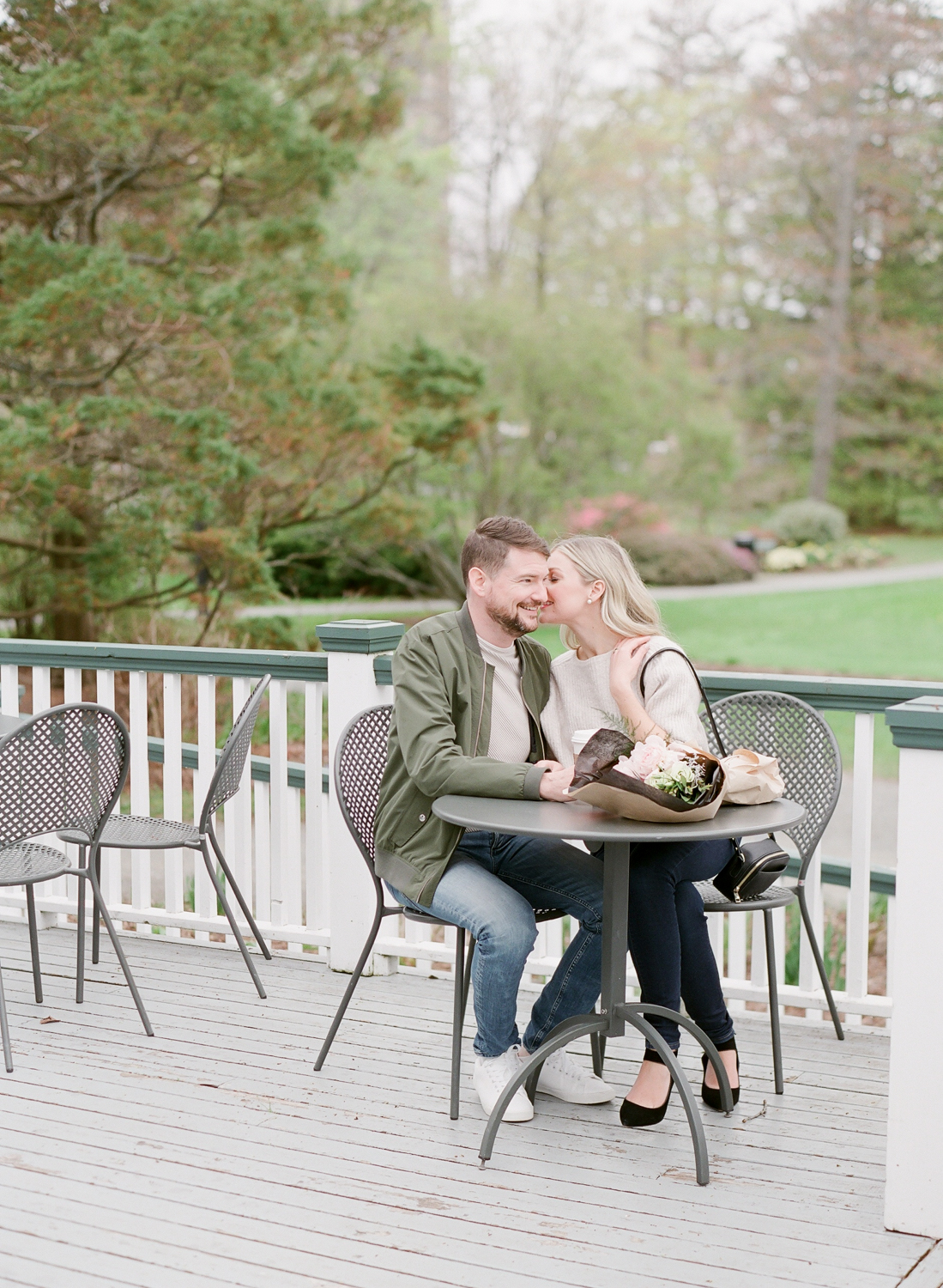 Halifax Engagement Session in Halifax Public Gardens captured on Film, Jacqueline Anne Photography, Napthali Carleton Makeup