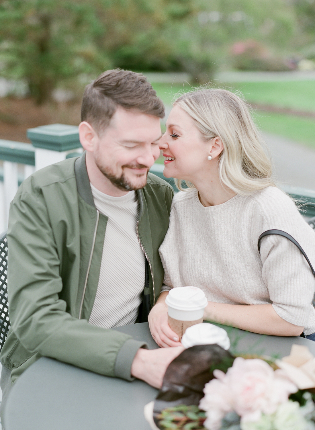 Halifax Engagement Session in Halifax Public Gardens captured on Film, Jacqueline Anne Photography, Napthali Carleton Makeup