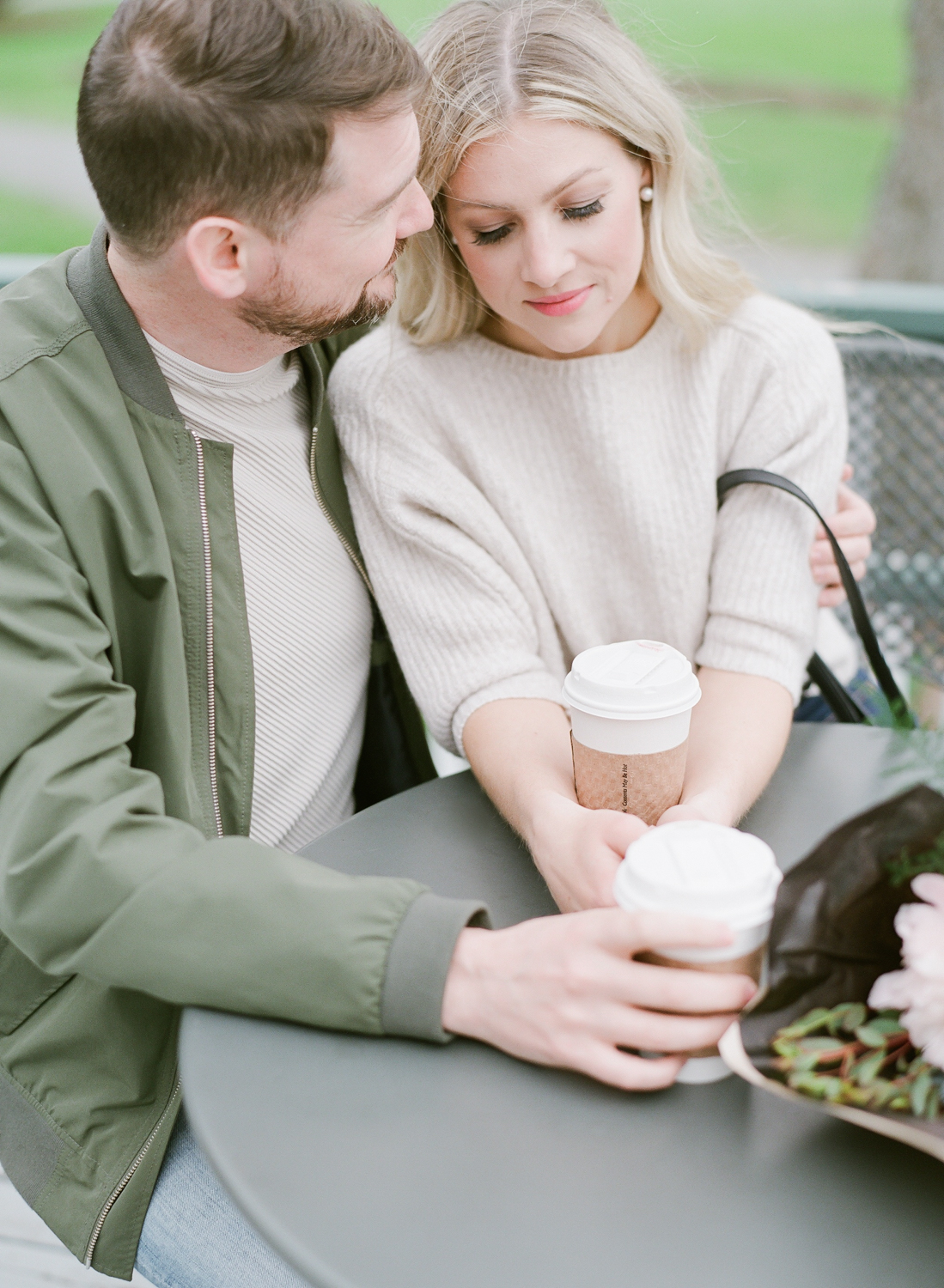 Halifax Engagement Session in Halifax Public Gardens captured on Film, Jacqueline Anne Photography, Napthali Carleton Makeup