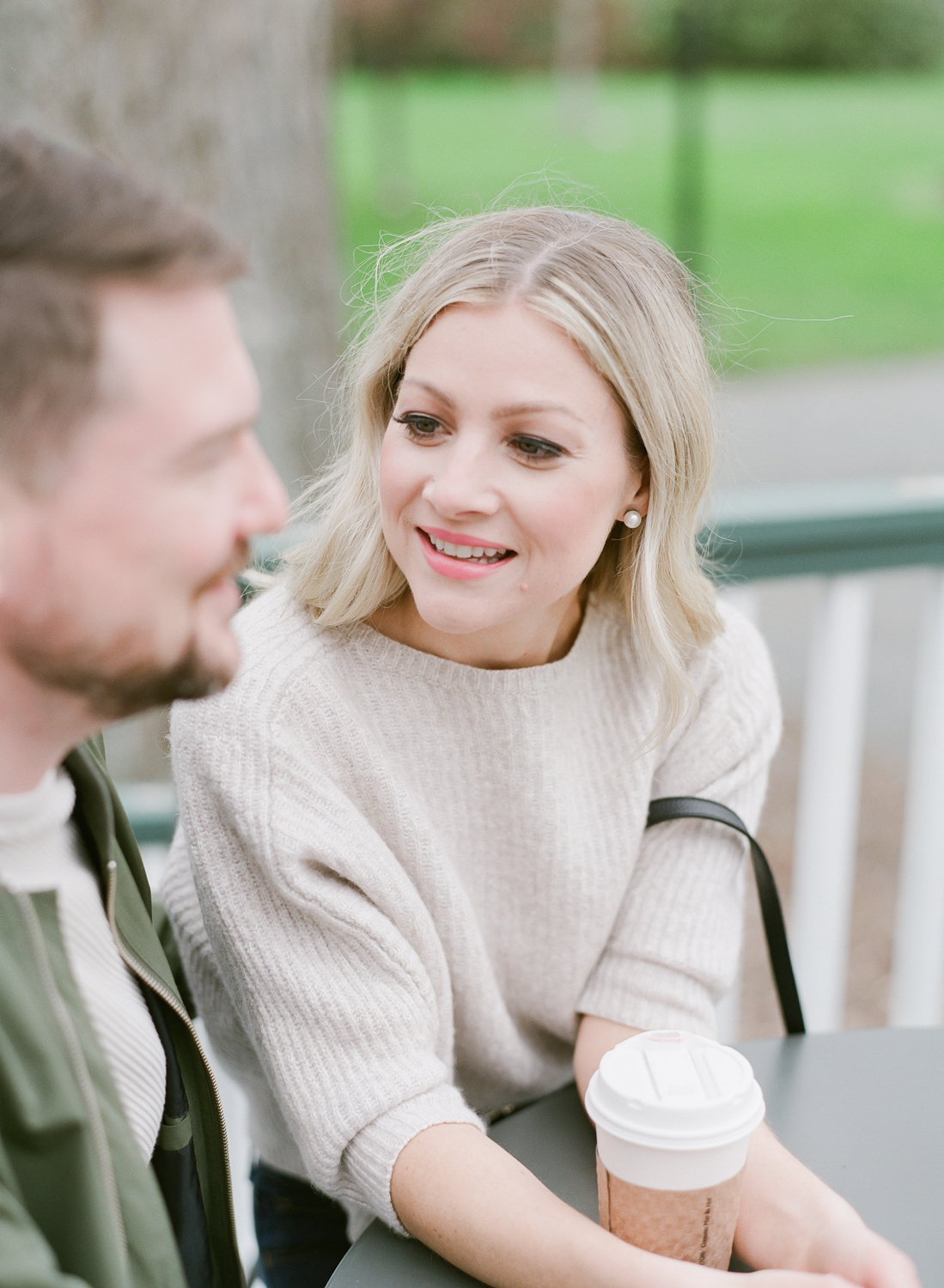 Halifax Engagement Session in Halifax Public Gardens captured on Film, Jacqueline Anne Photography, Napthali Carleton Makeup