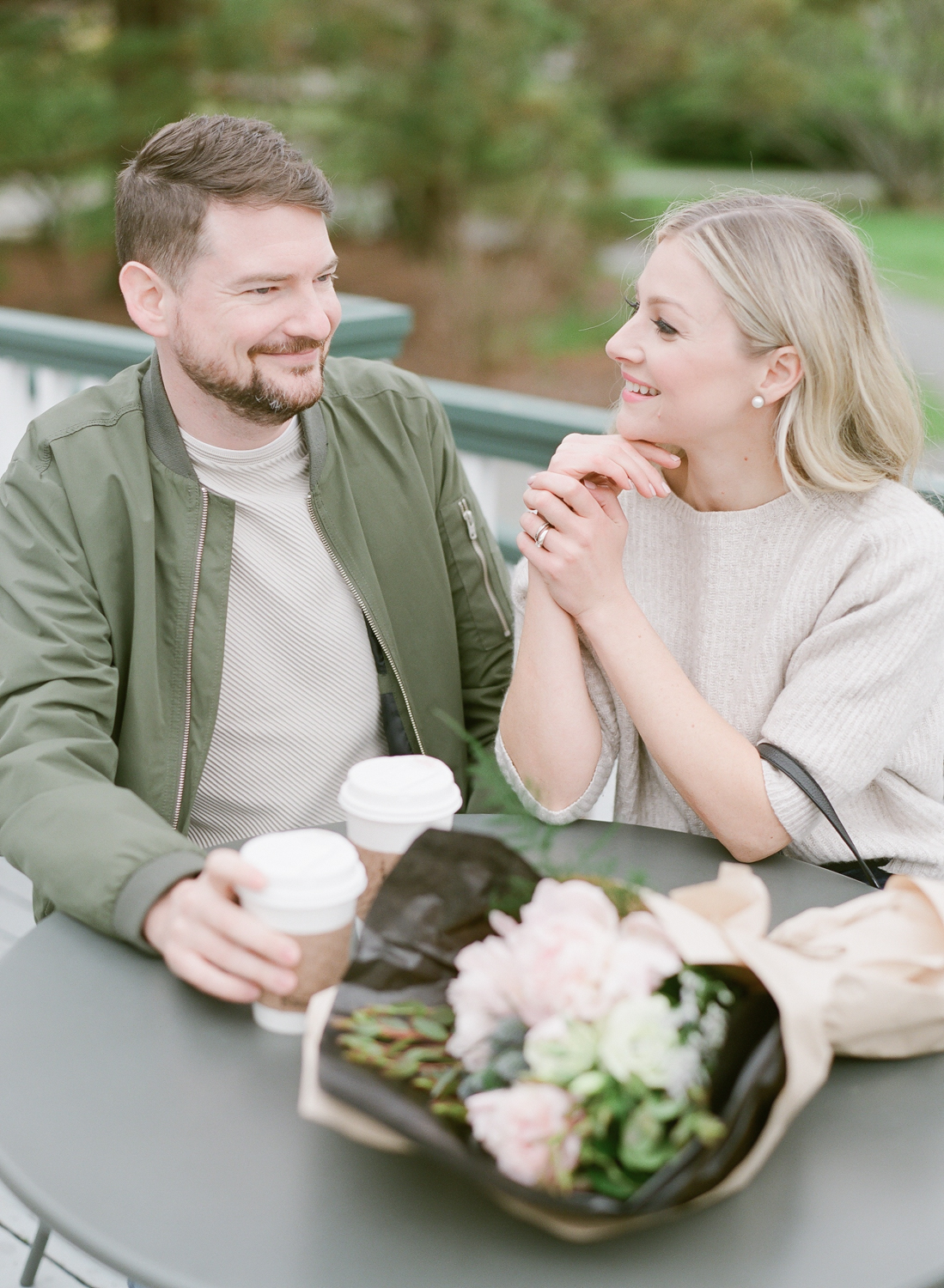 Halifax Engagement Session in Halifax Public Gardens captured on Film, Jacqueline Anne Photography, Napthali Carleton Makeup