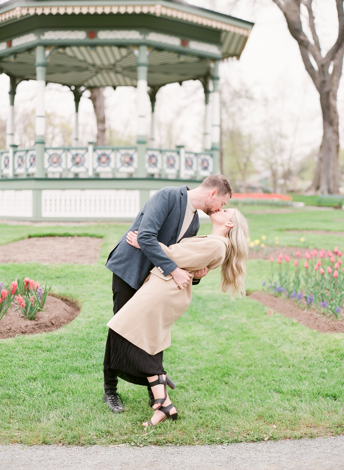 Halifax Anniversary Session, Nova Scotia, Halifax Public Gardens, The Flower Shop Halifax, Halifax Wedding Photographer, Naphtali Carleton Makeup, Magnolia Trees in Halifax