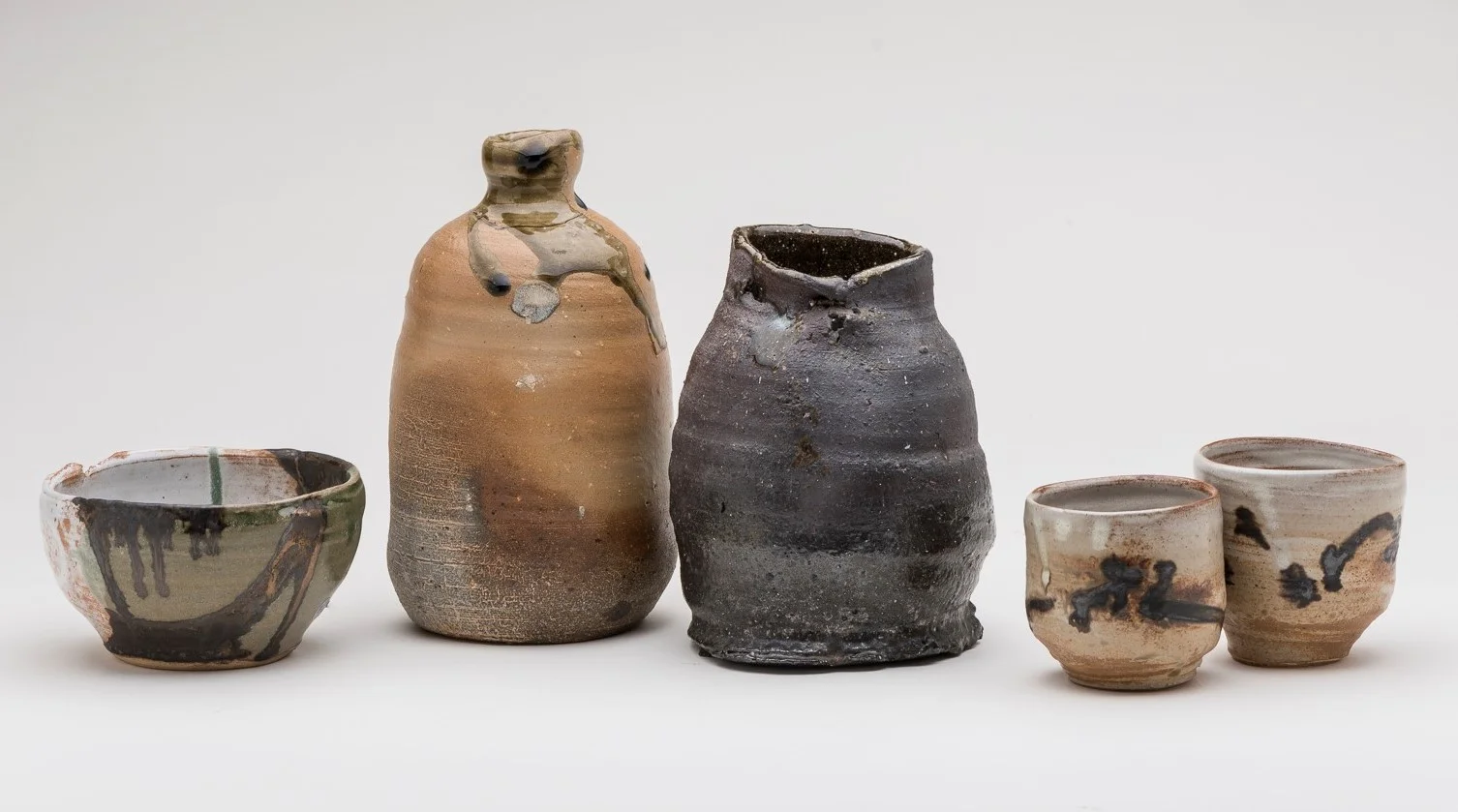 Milton Moon, Chawan (tea bowl), bottle, vase, yunomi, tallest h22cm. Photo Christopher Sanders.jpeg